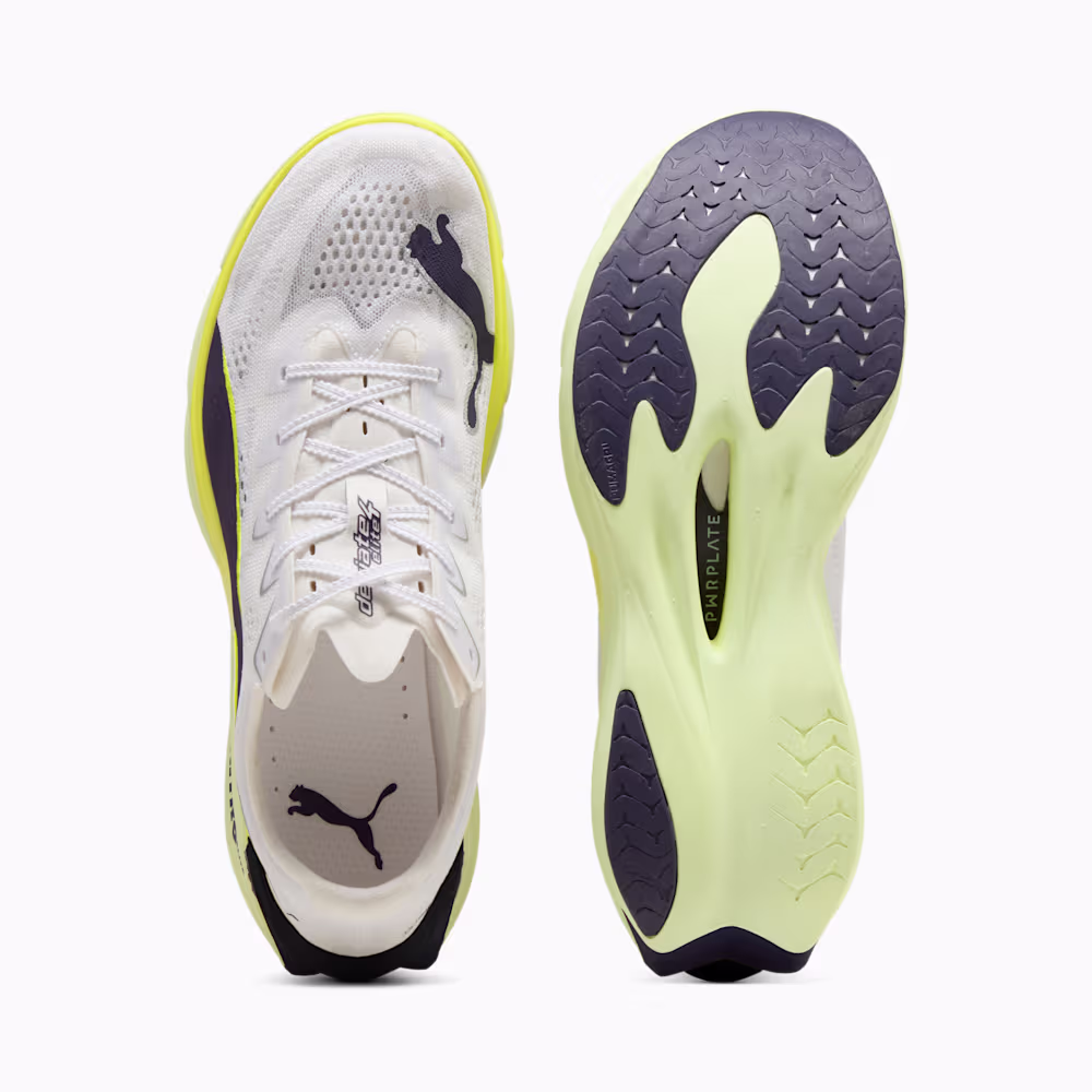 Puma Deviate NITRO Elite 4 | PUMA White / Apple Spritz / Lux Lime | Womens - Ekiden Sports