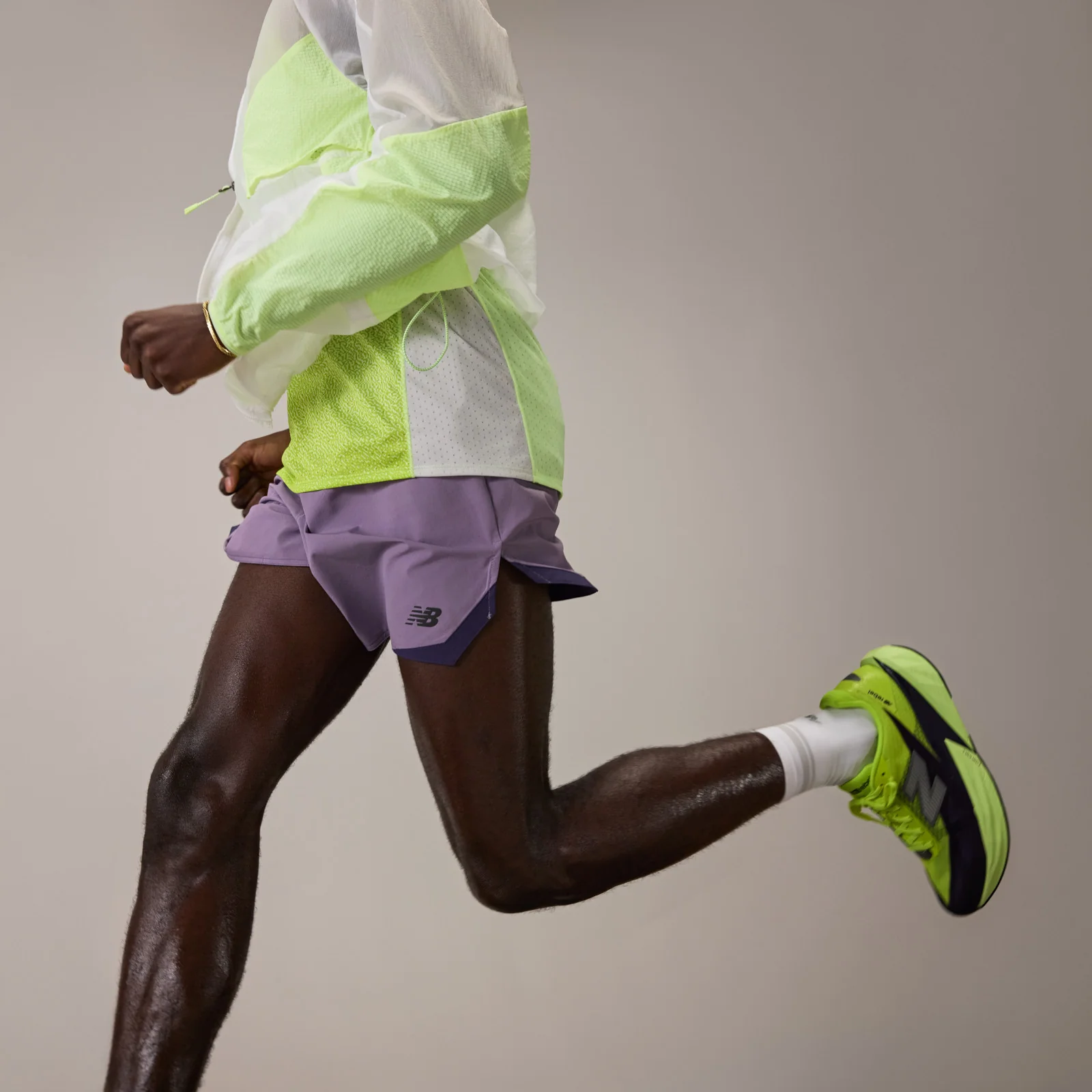 New Balance FuelCell Rebel v5 | Alkaline Green / Boysenberry / Dark Silver Metallic | Mens - Ekiden Sports