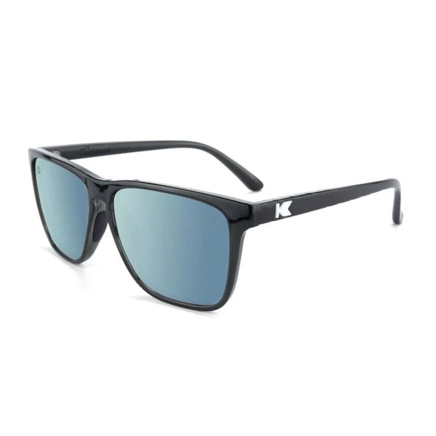 Knockaround Sunglasses | Fast Lanes Sport | Jelly Black / Sky Blue - Ekiden Sports