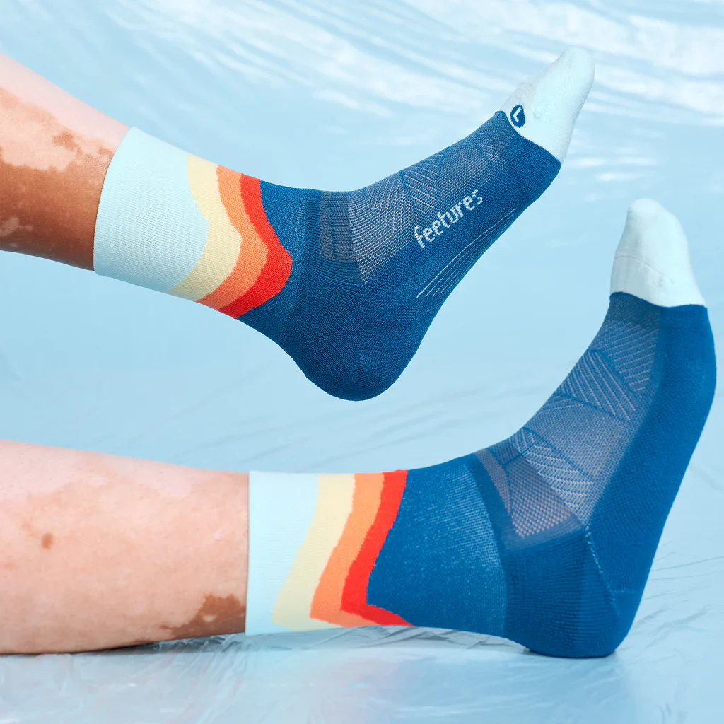 Feetures Elite | Light Cushion | Mini-Crew | Blue Swell - Ekiden Sports