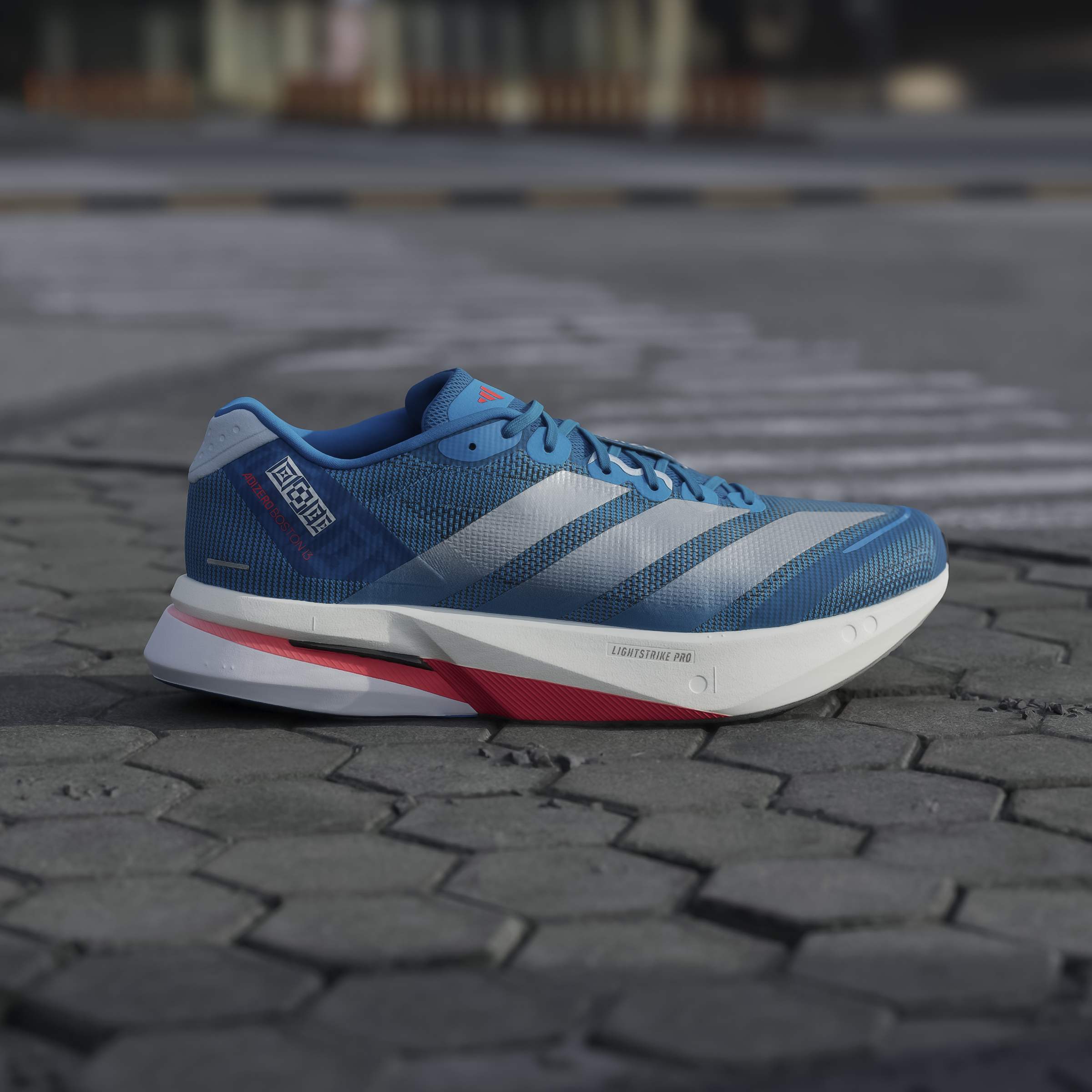 adidas Boston 13 | Solar Blue / Silver Metallic / Dark Solar Blue | Mens - Ekiden Sports