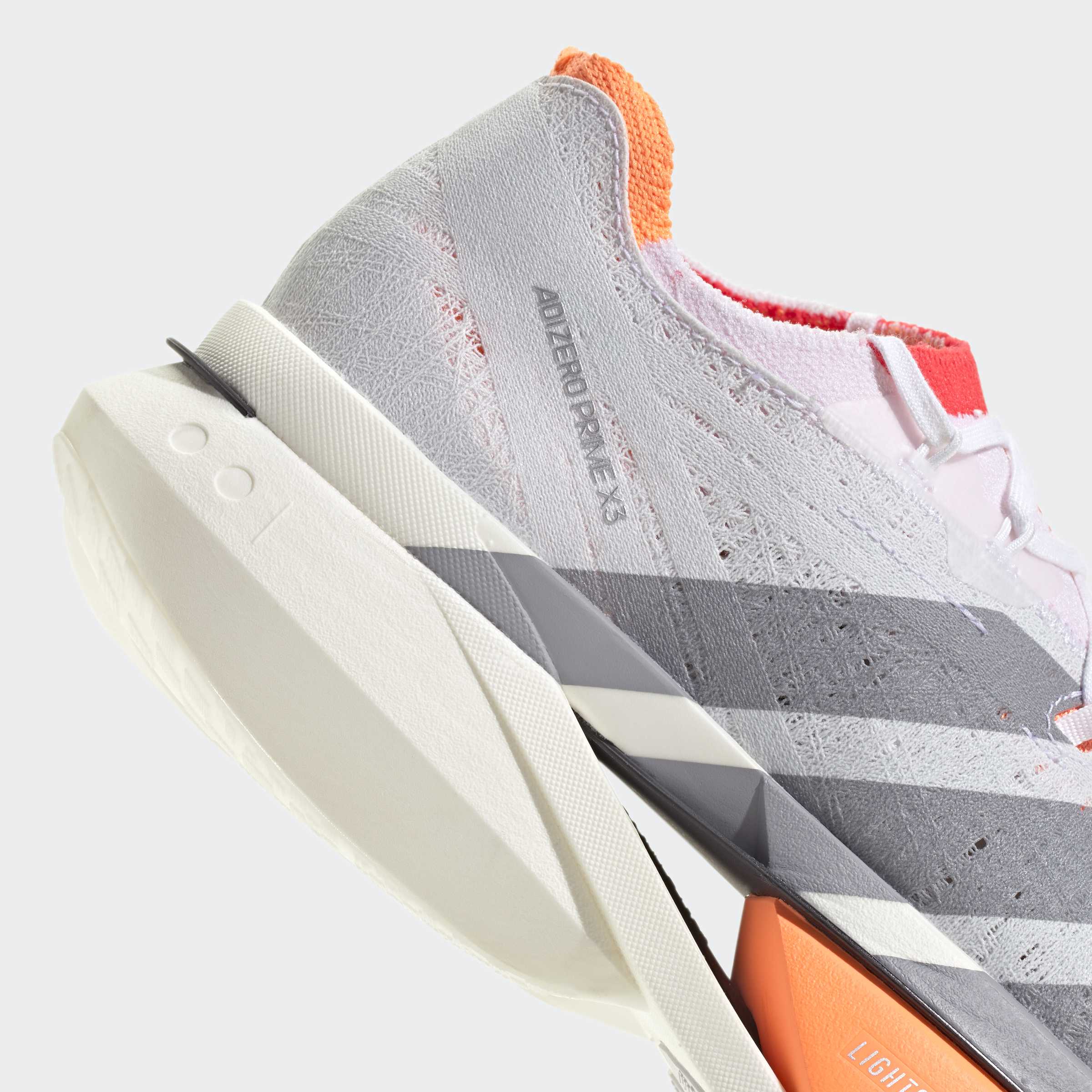 adidas Adizero Prime X3 Strung | Cloud White / Cloud White / Lucid Red | Unisex - Ekiden Sports