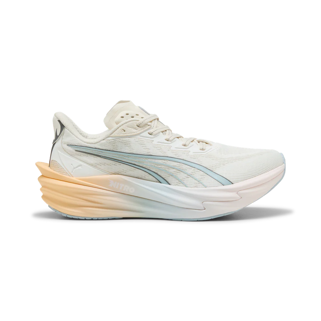 Puma Deviate NITRO 4 RC | Warm White / Lucite / Vapor Gray | Womens - Ekiden Sports