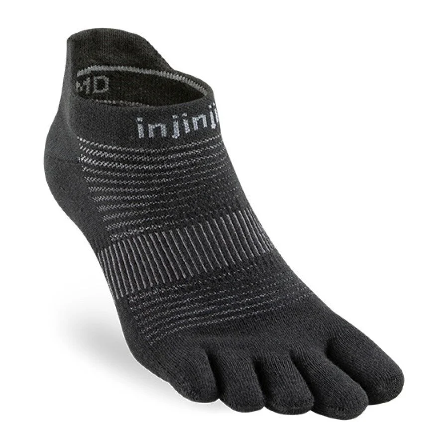 Injinji Run Sock | Lightweight | No Show | Black - Ekiden Sports