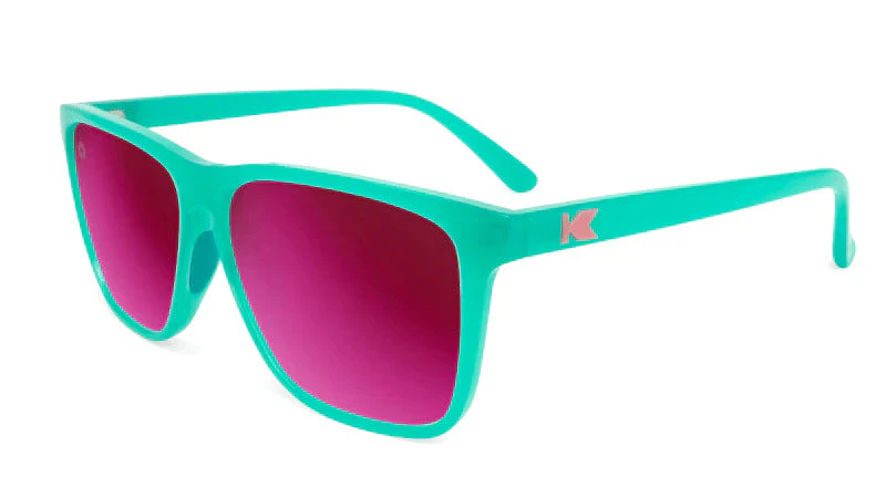 Knockaround Sunglasses | Fast Lanes Sport | Aquamarine / Fuchsia - Ekiden Sports