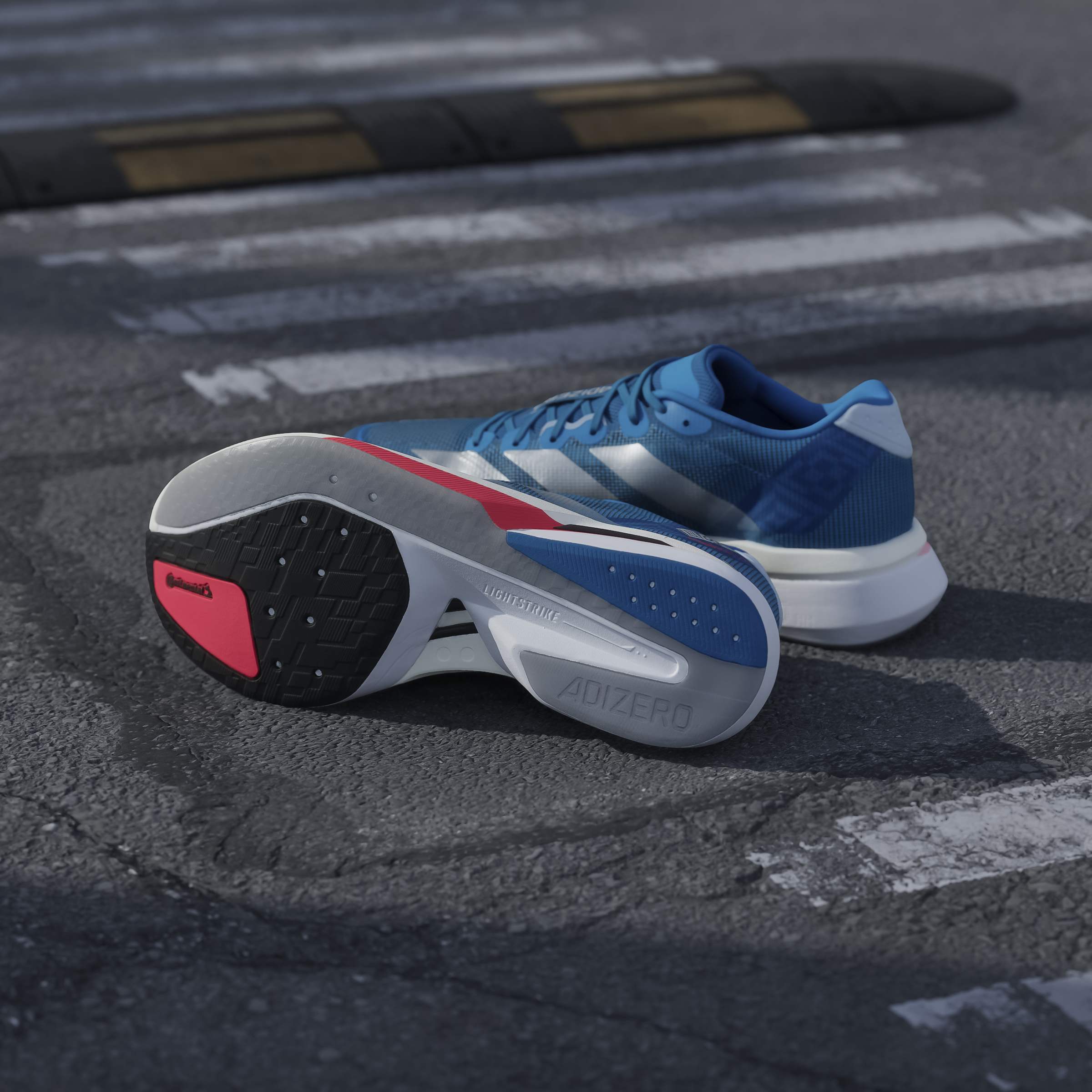 adidas Boston 13 | Solar Blue / Silver Metallic / Dark Solar Blue | Mens - Ekiden Sports