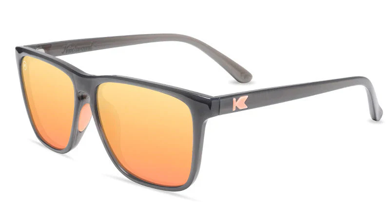 Knockaround Sunglasses | Fast Lanes Sport | Jelly Grey / Peach - Ekiden Sports