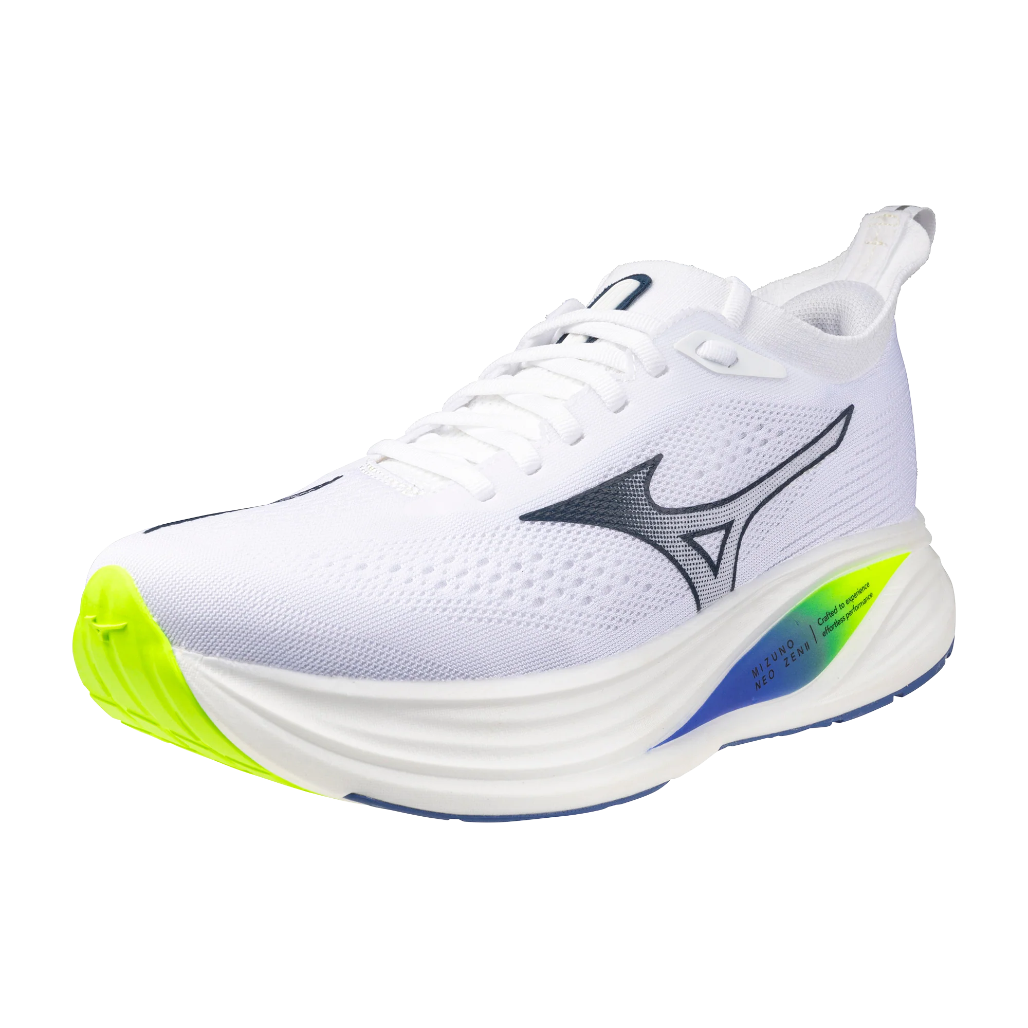 Mizuno Neo Zen 2 | White / Estate Blue / Lightning Yellow | Mens - Ekiden Sports