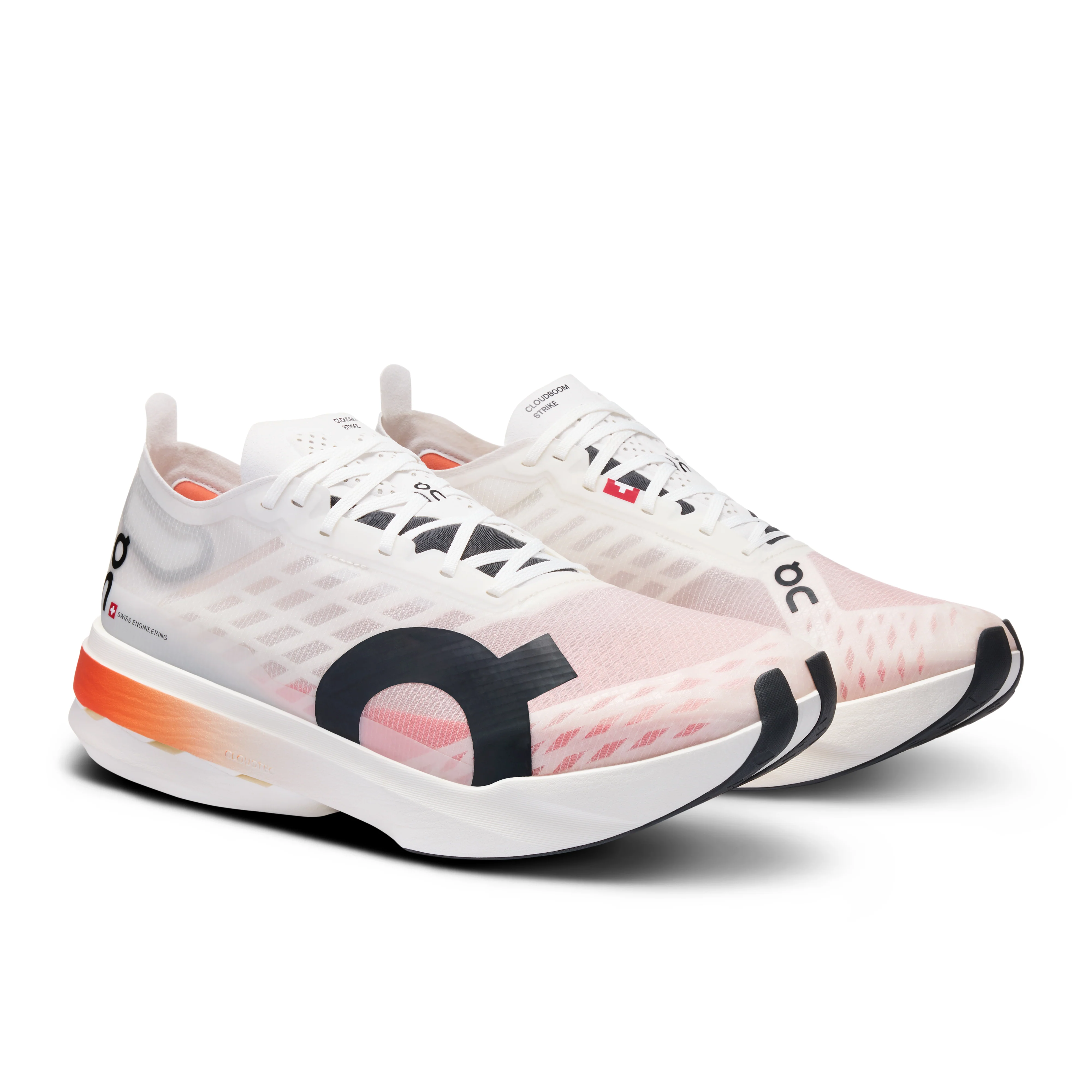 On Cloudboom Strike | White / Black | Mens - Ekiden Sports