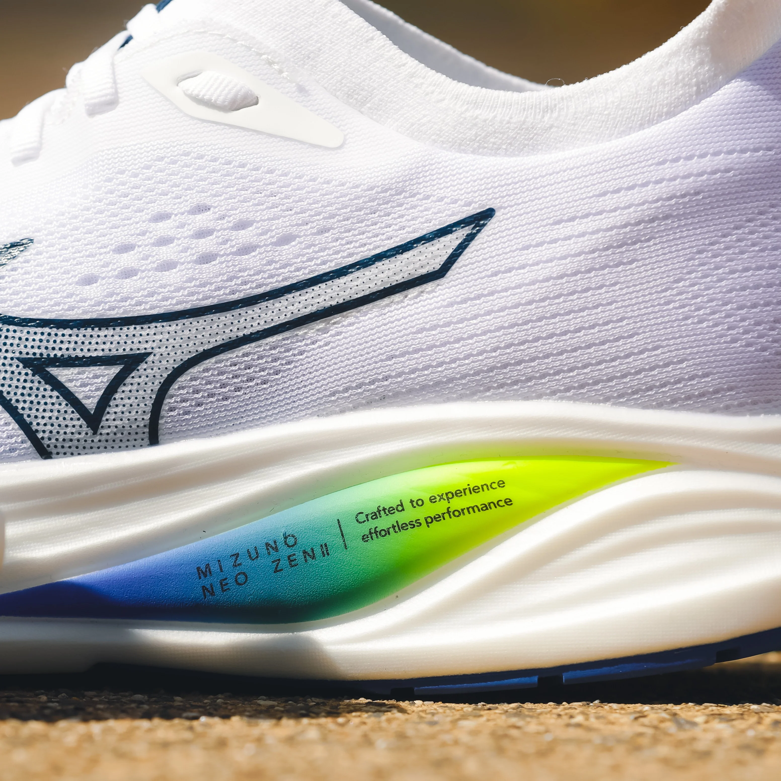 Mizuno Neo Zen 2 | White / Estate Blue / Lightning Yellow | Mens - Ekiden Sports
