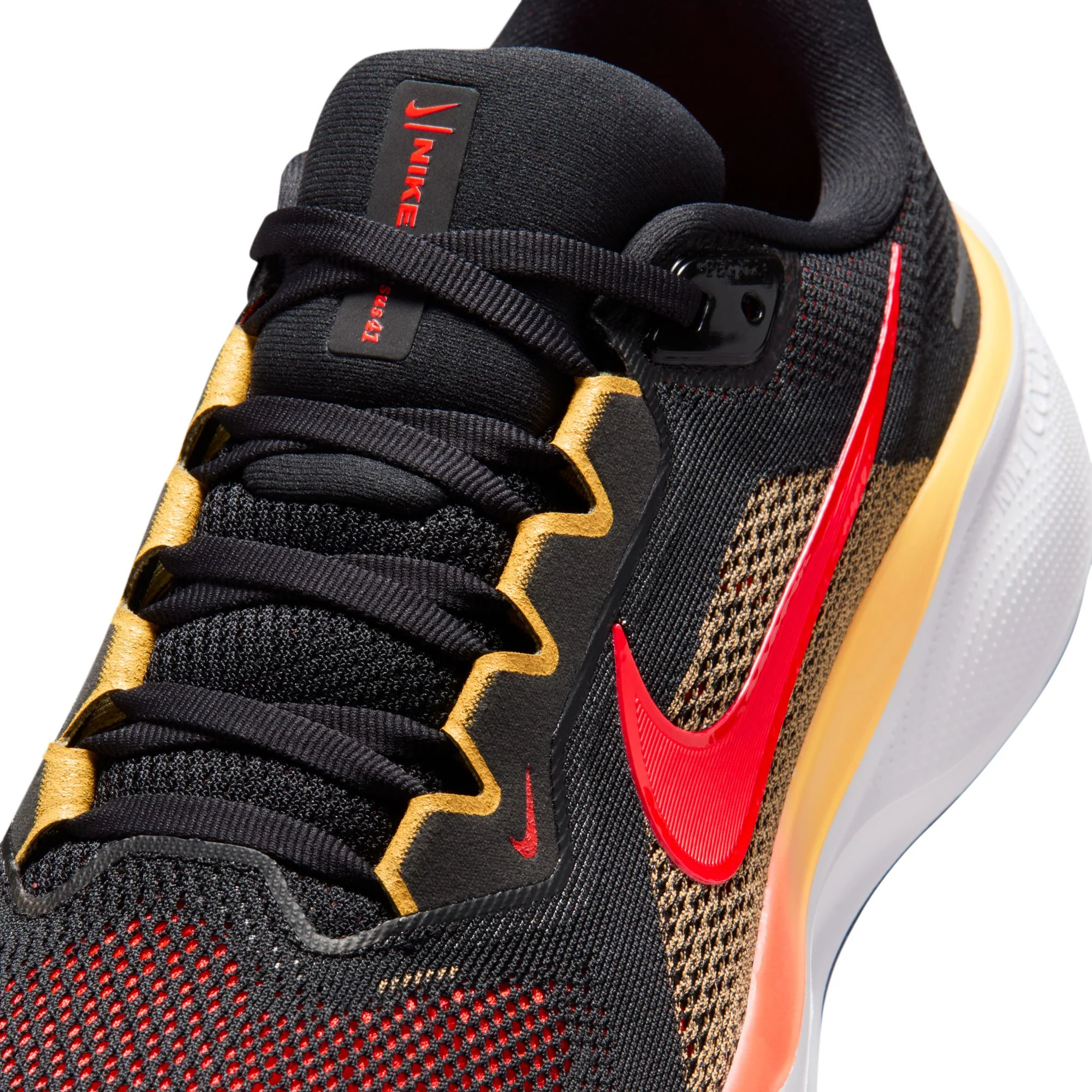 Nike Pegasus 41 | Black / Bright Crimson / Topaz Gold | Mens - Ekiden Sports