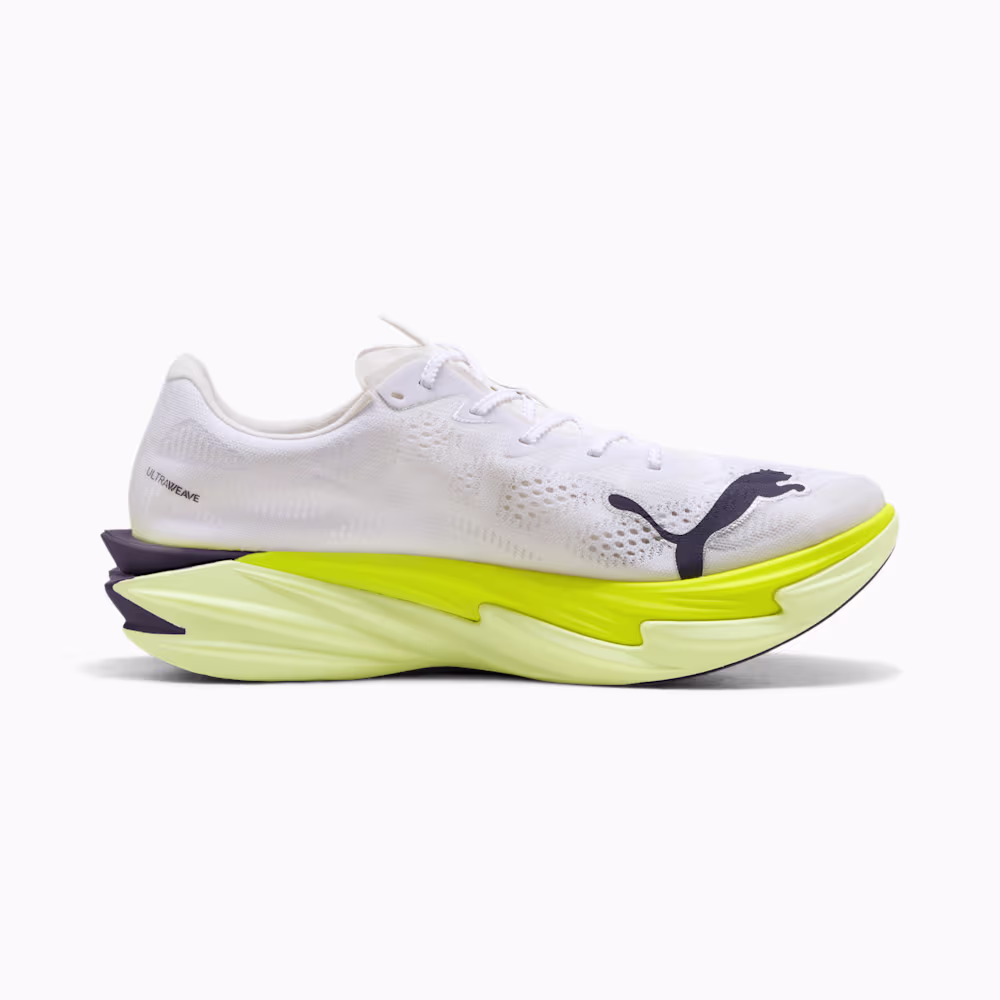 Puma Deviate NITRO Elite 4 | PUMA White / Apple Spritz / Lux Lime | Womens - Ekiden Sports