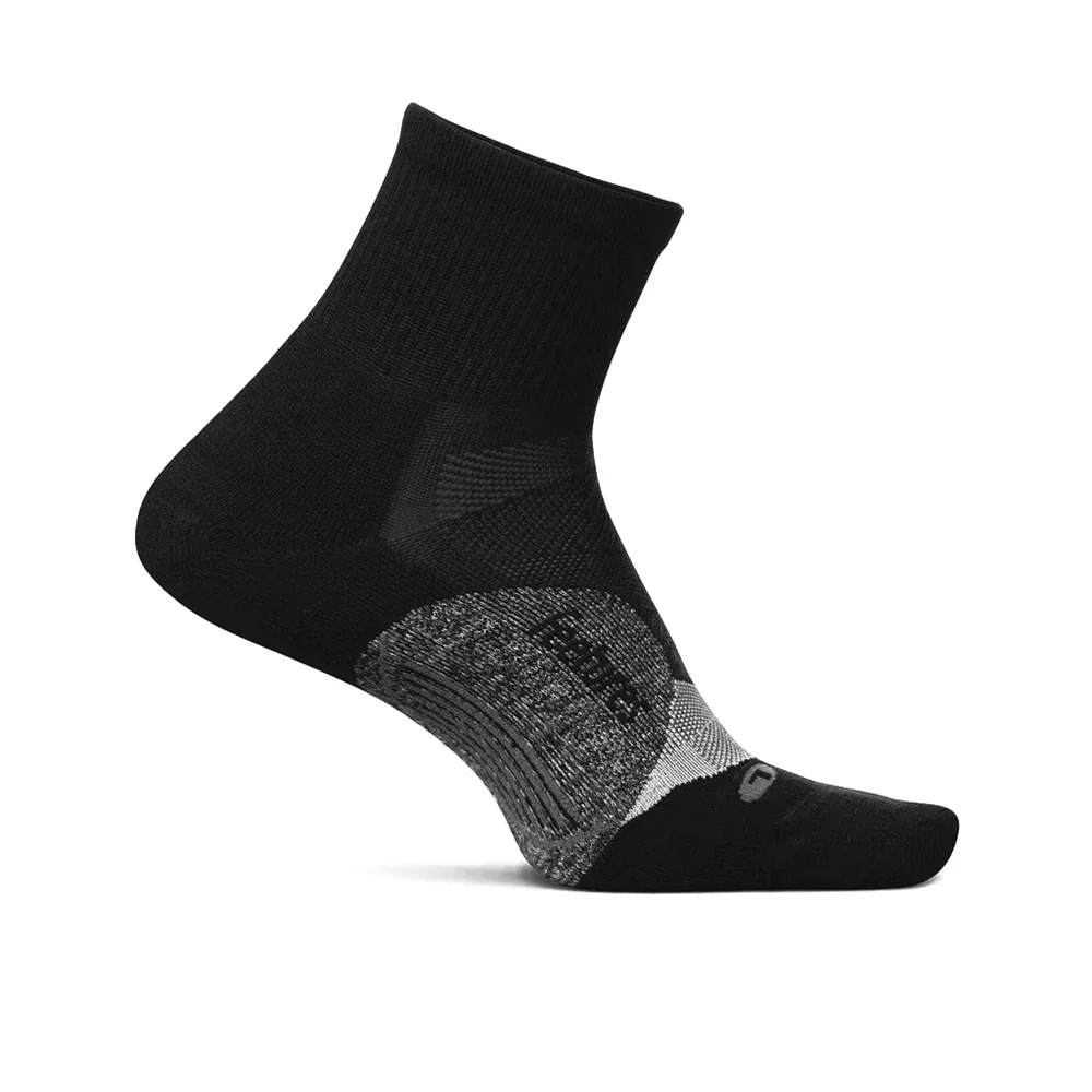 Feetures Elite | Light Cushion | Quarter Length | Black / Grey - Ekiden Sports