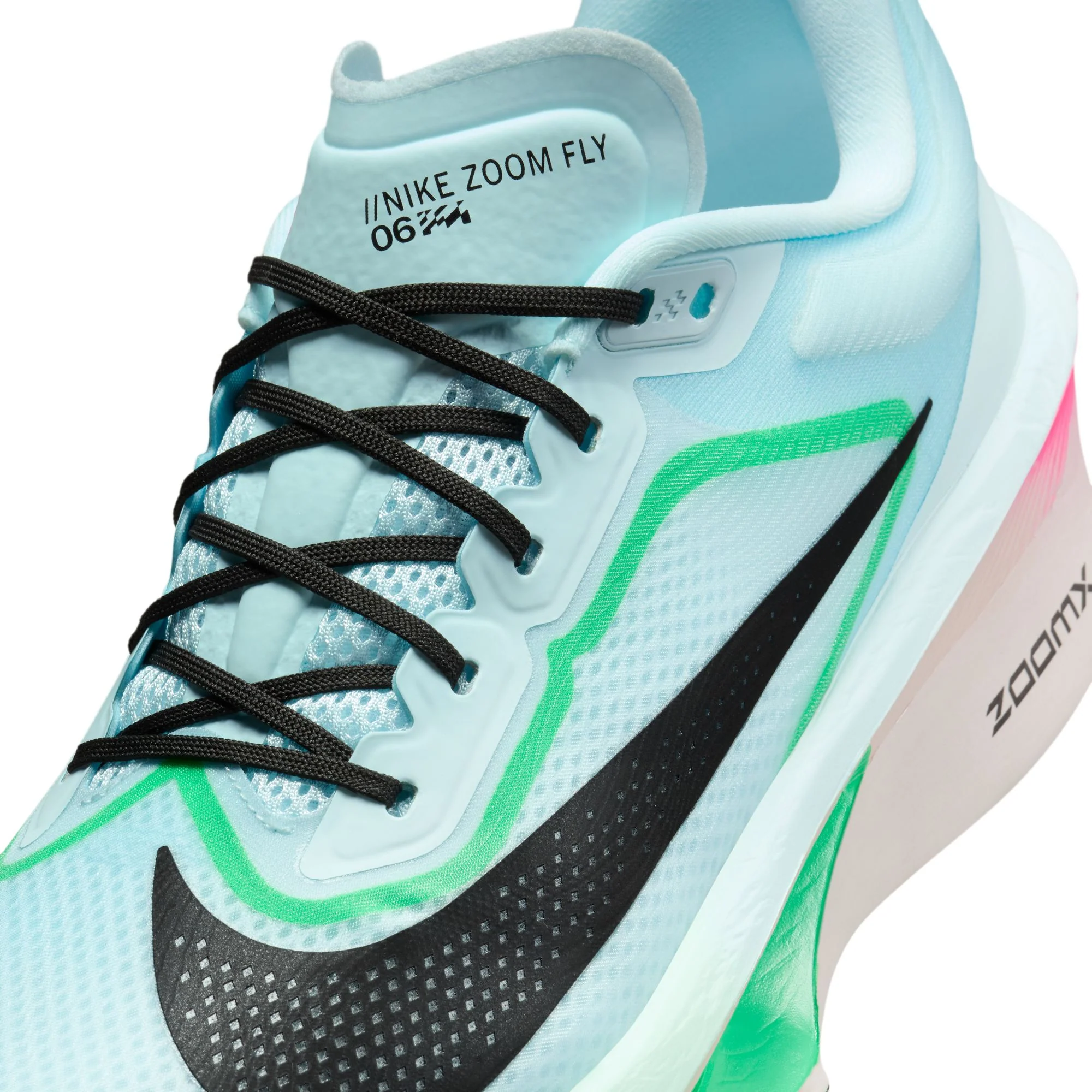 Nike Zoom Fly 6 | Glacier Ice / Hyper Pink / Green Shock / Black | Mens - Ekiden Sports