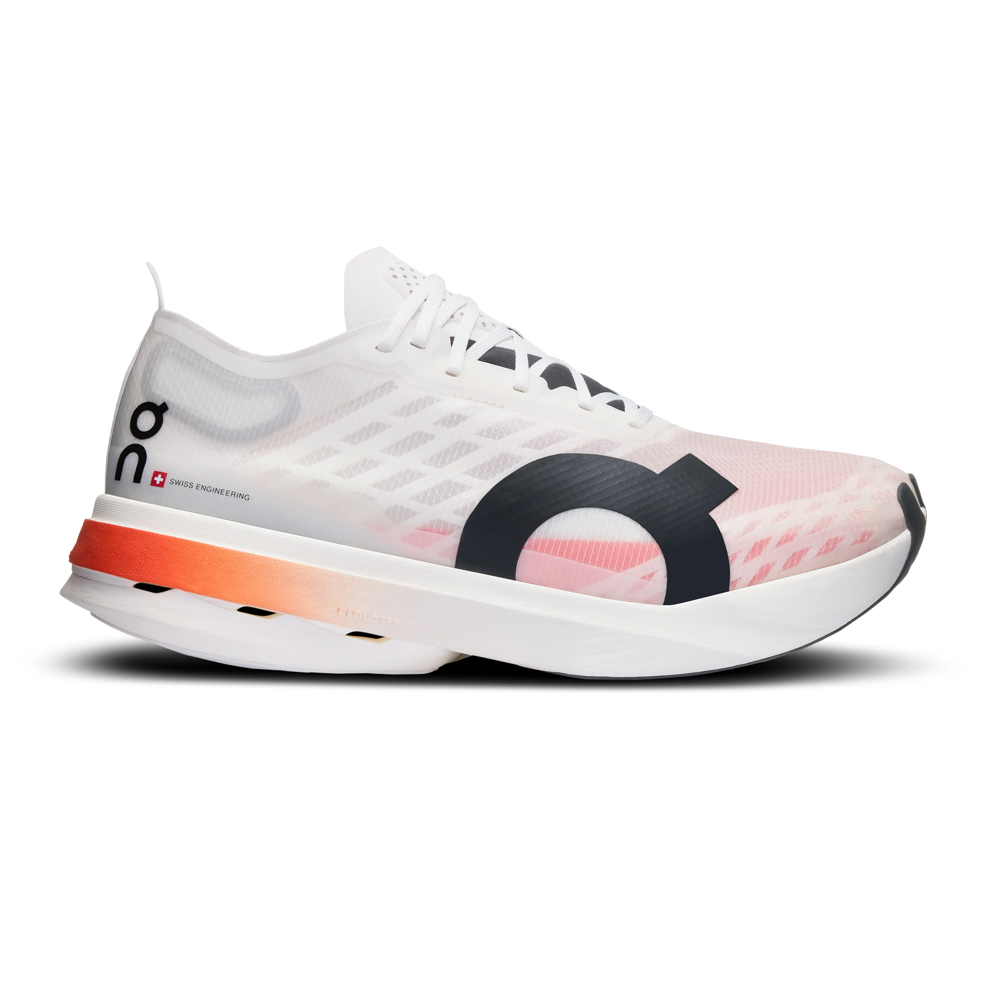 On Cloudboom Strike | White / Black | Mens - Ekiden Sports