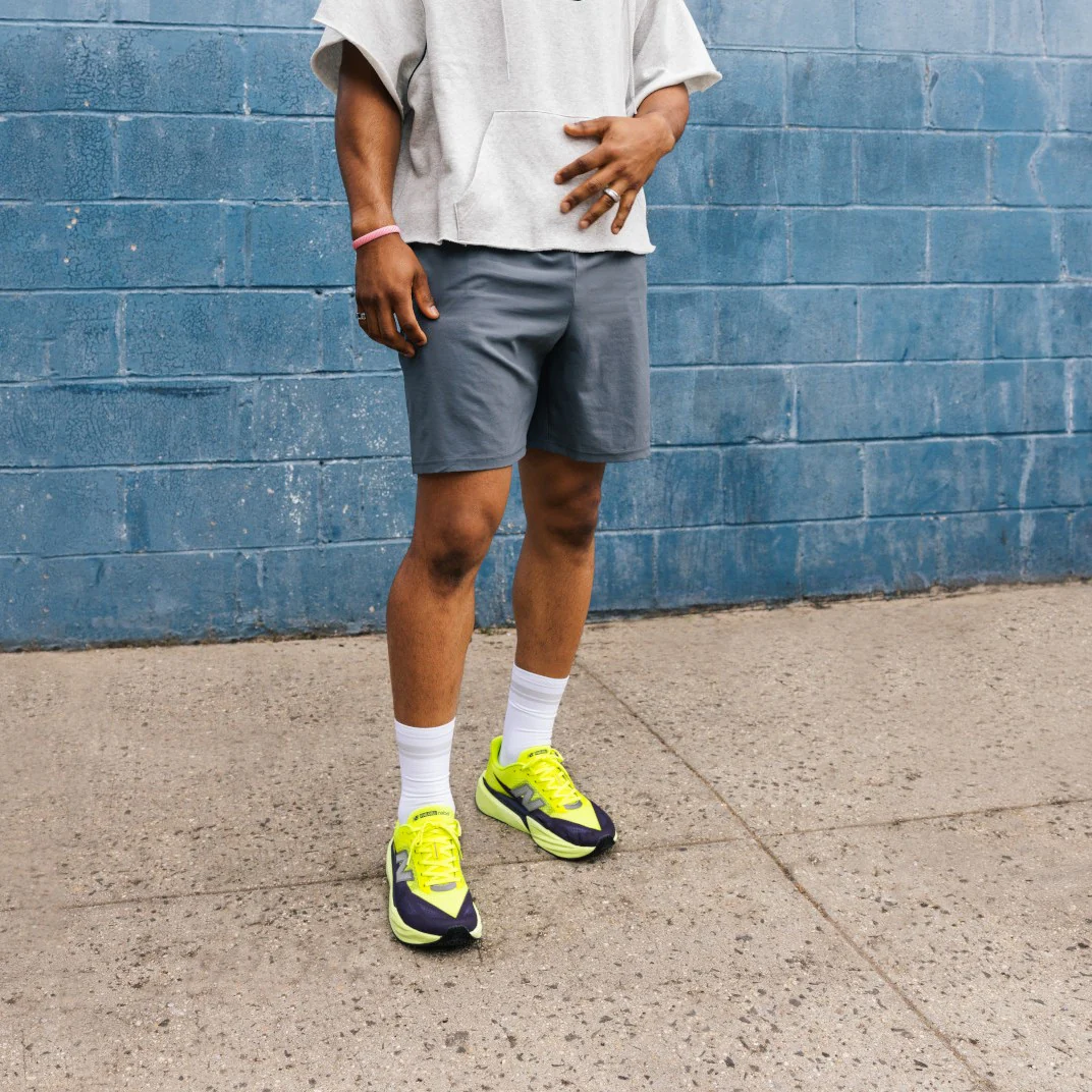 New Balance FuelCell Rebel v5 | Alkaline Green / Boysenberry / Dark Silver Metallic | Mens - Ekiden Sports