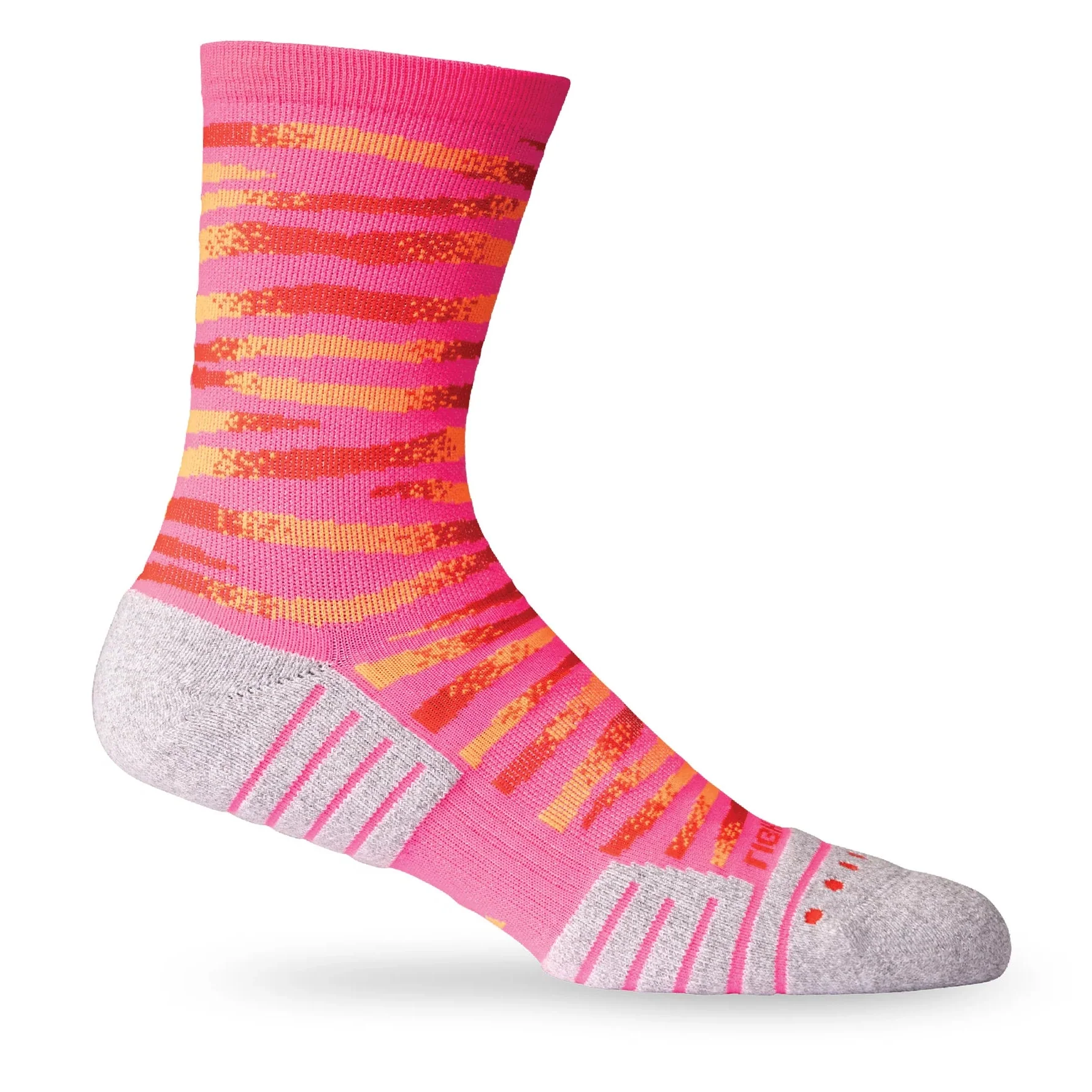 Lightfeet Performance Predator Socks | Midweight | Half Crew | Pink / Red / Orange - Ekiden Sports