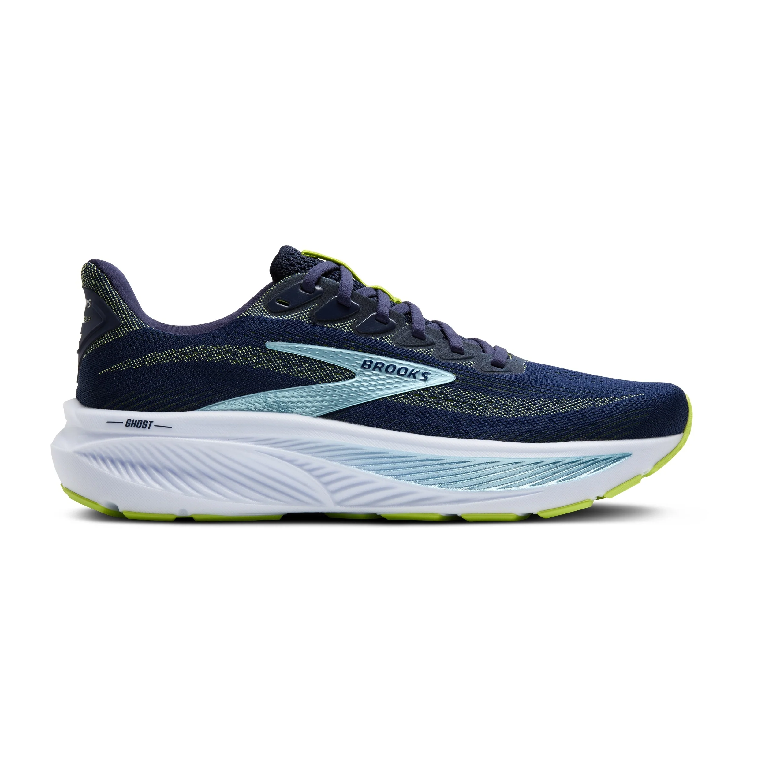 Brooks Ghost 17 | Peacoat / Lime / Blue | Mens - Ekiden Sports