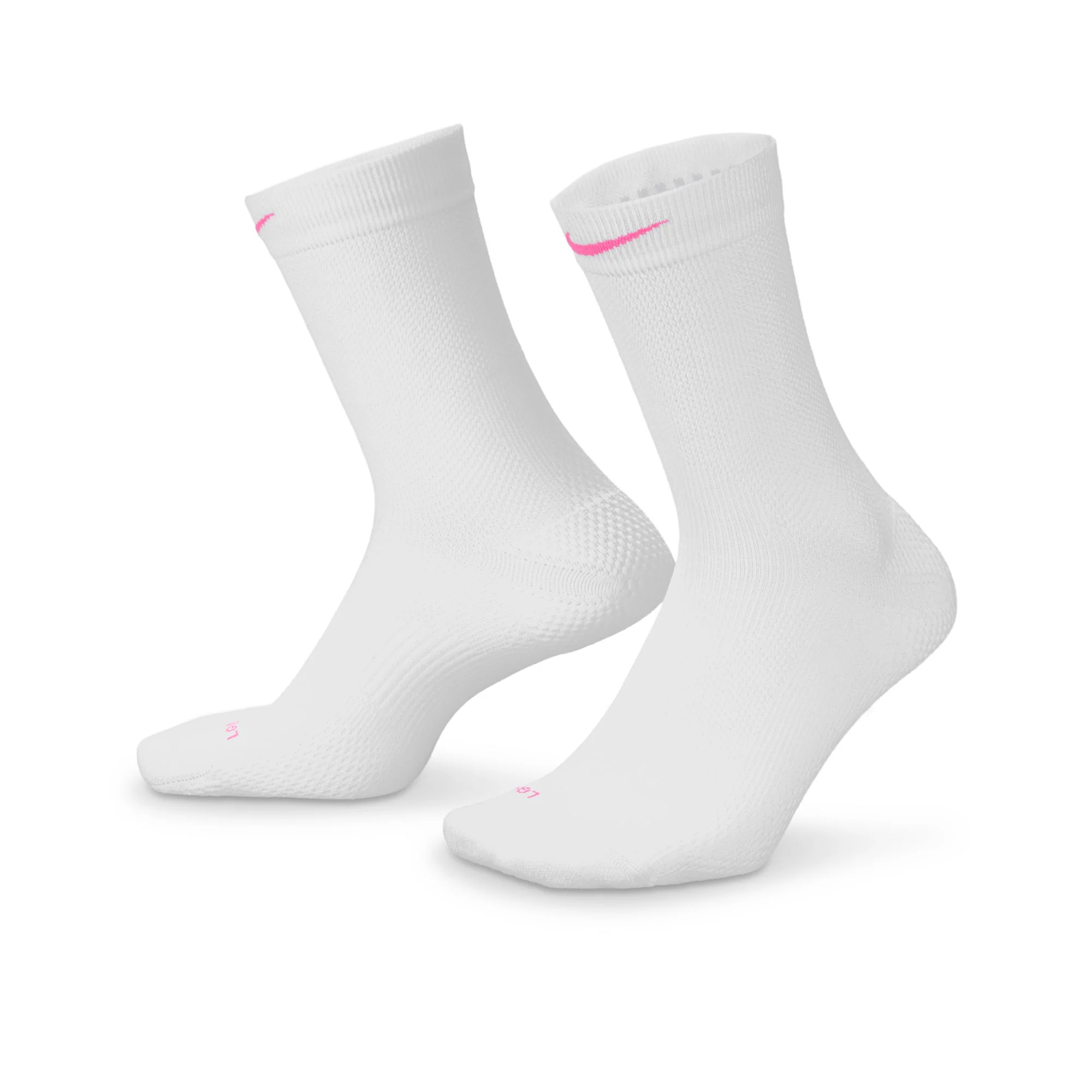 Nike Running Lightweight Sock | Crew Length | White / Hyper Pink - Ekiden Sports