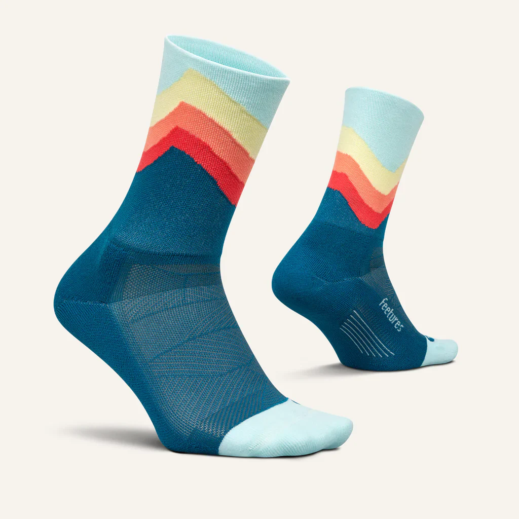 Feetures Elite | Light Cushion | Mini-Crew | Blue Swell - Ekiden Sports