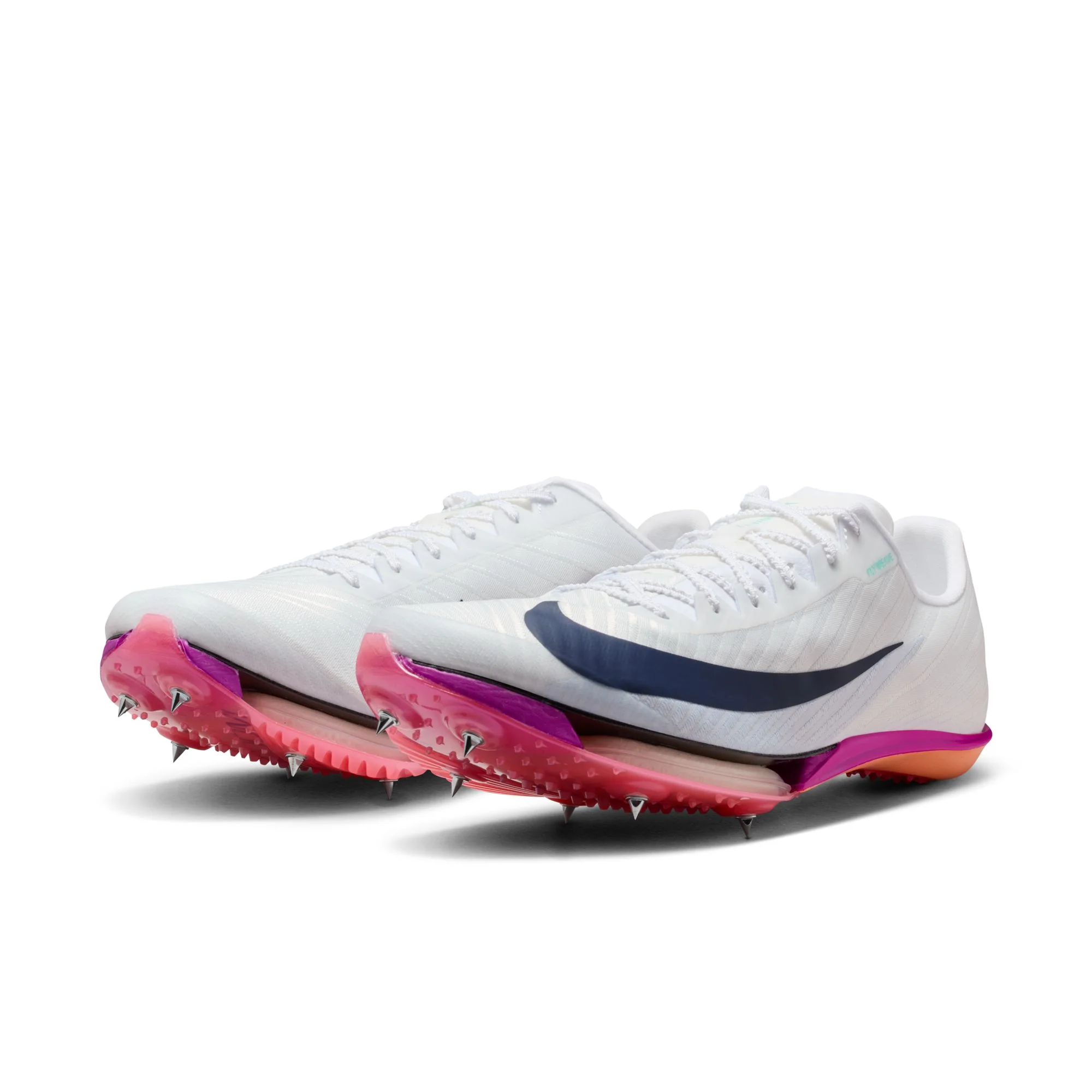 Nike Maxfly 2 Spikes | White / Bright Crimson / Hyper Turquoise / Obsidian | Unisex - Ekiden Sports