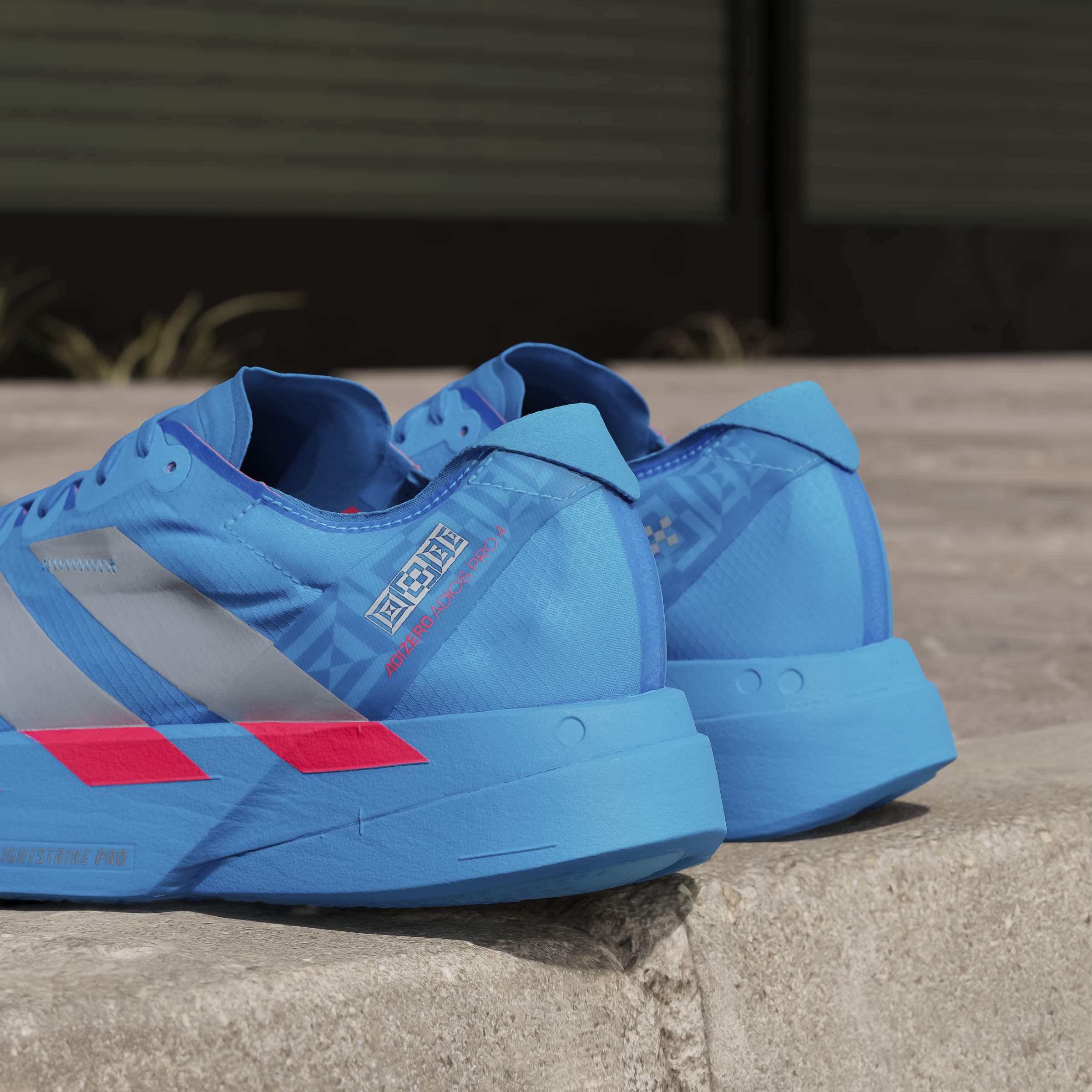 adidas Adizero Adios Pro 4 | Solar Blue / Silver Metallic / Lucid Red | Mens - Ekiden Sports