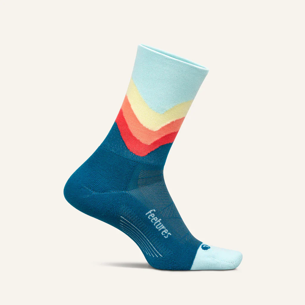 Feetures Elite | Light Cushion | Mini-Crew | Blue Swell - Ekiden Sports