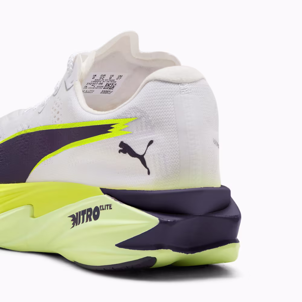 Puma Deviate NITRO Elite 4 | PUMA White / Apple Spritz / Lux Lime | Womens - Ekiden Sports