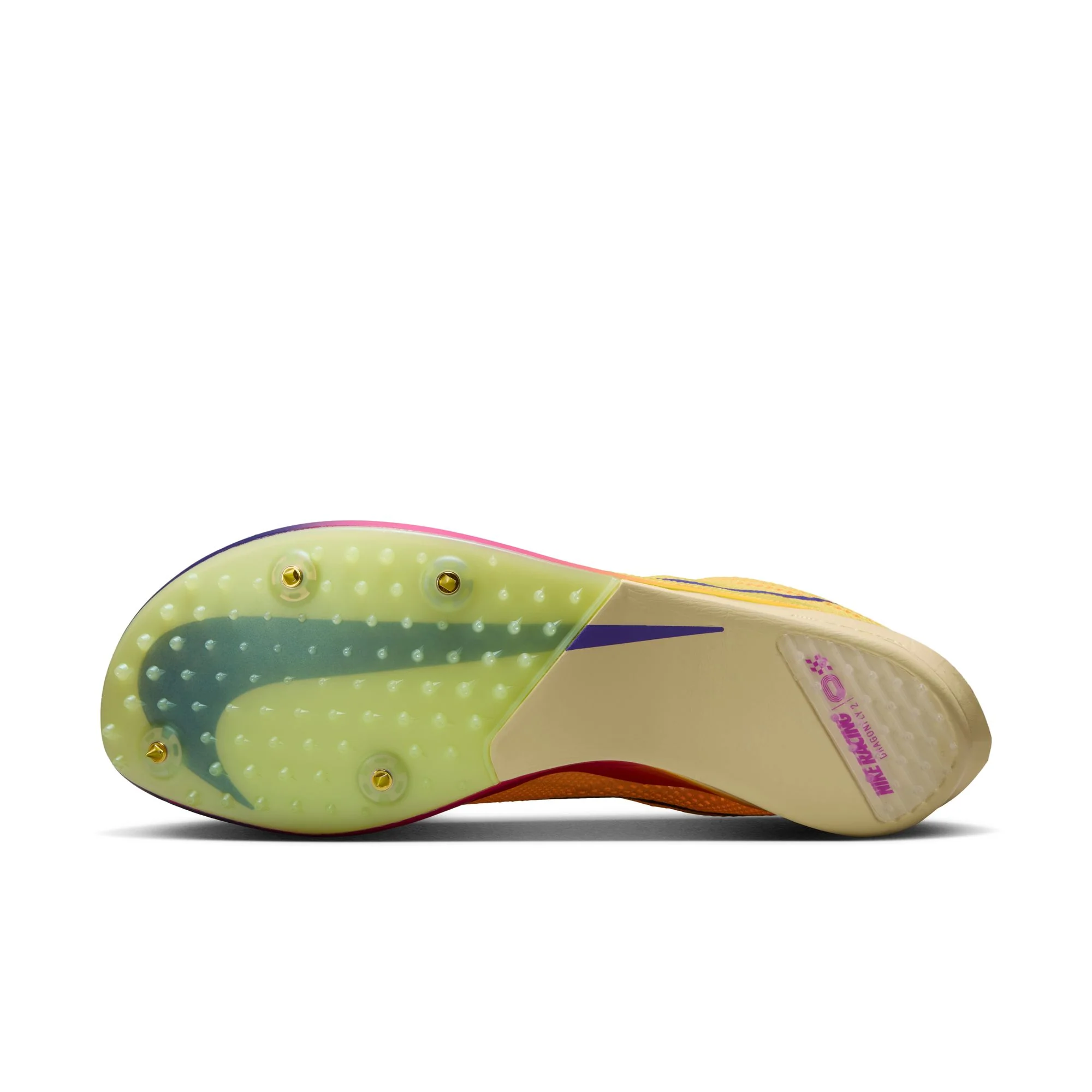 Nike Dragonfly 2 Long Distance Spikes | Citron Pulse / Indigo Burst / Vivid Purple | Unisex - Ekiden Sports