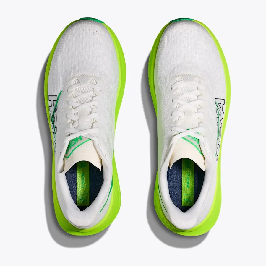 Hoka Mach 6 | White / Neon Lime | Mens - Ekiden Sports