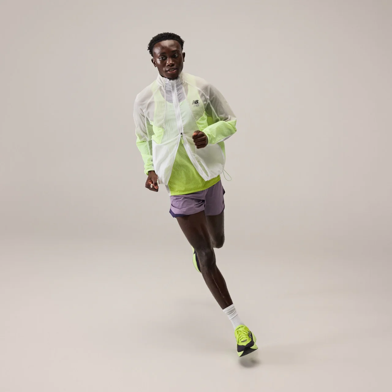 New Balance FuelCell Rebel v5 | Alkaline Green / Boysenberry / Dark Silver Metallic | Mens - Ekiden Sports