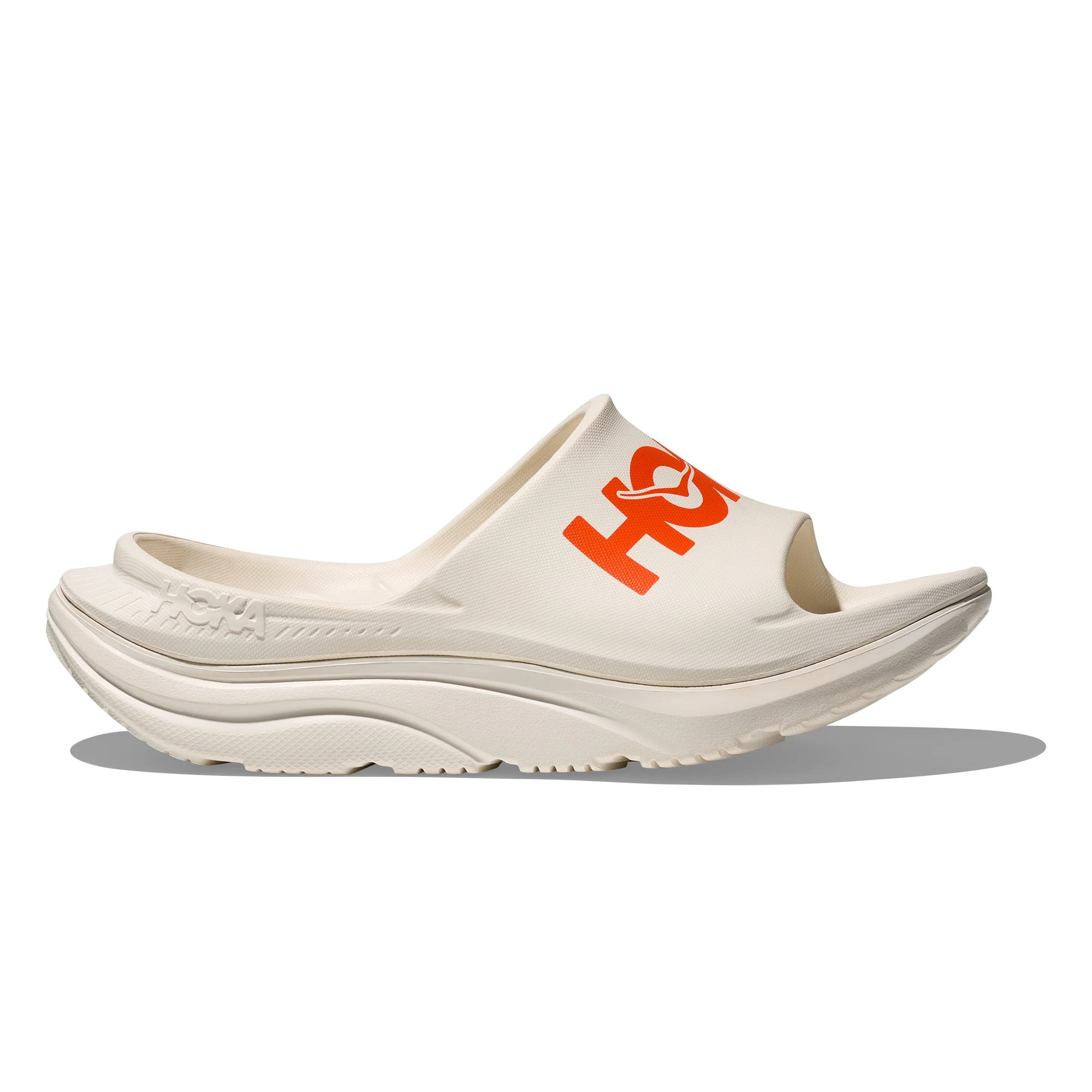 Hoka Ora Athletic Slide | Frost / Lava | Unisex - Ekiden Sports