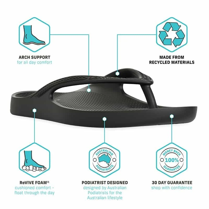 Lightfeet ReVIVE Arch Support Thongs | Khaki - Ekiden Sports