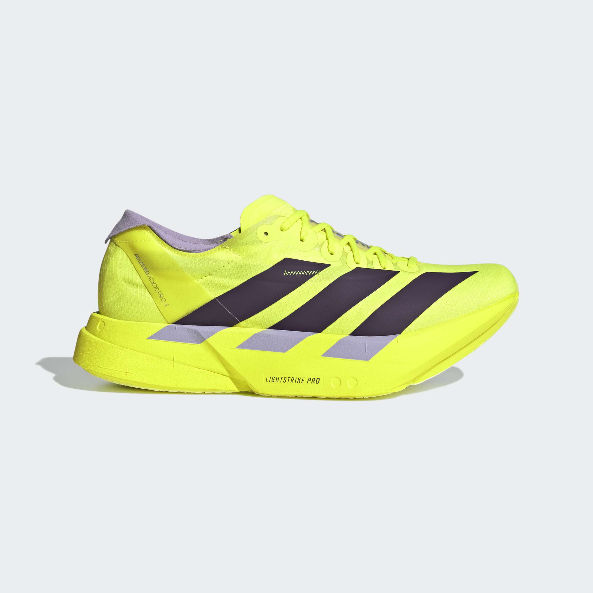 adidas Adizero Adios Pro 4 | Solar Yellow / Aurora Plum / Powder Plum | Mens - Ekiden Sports