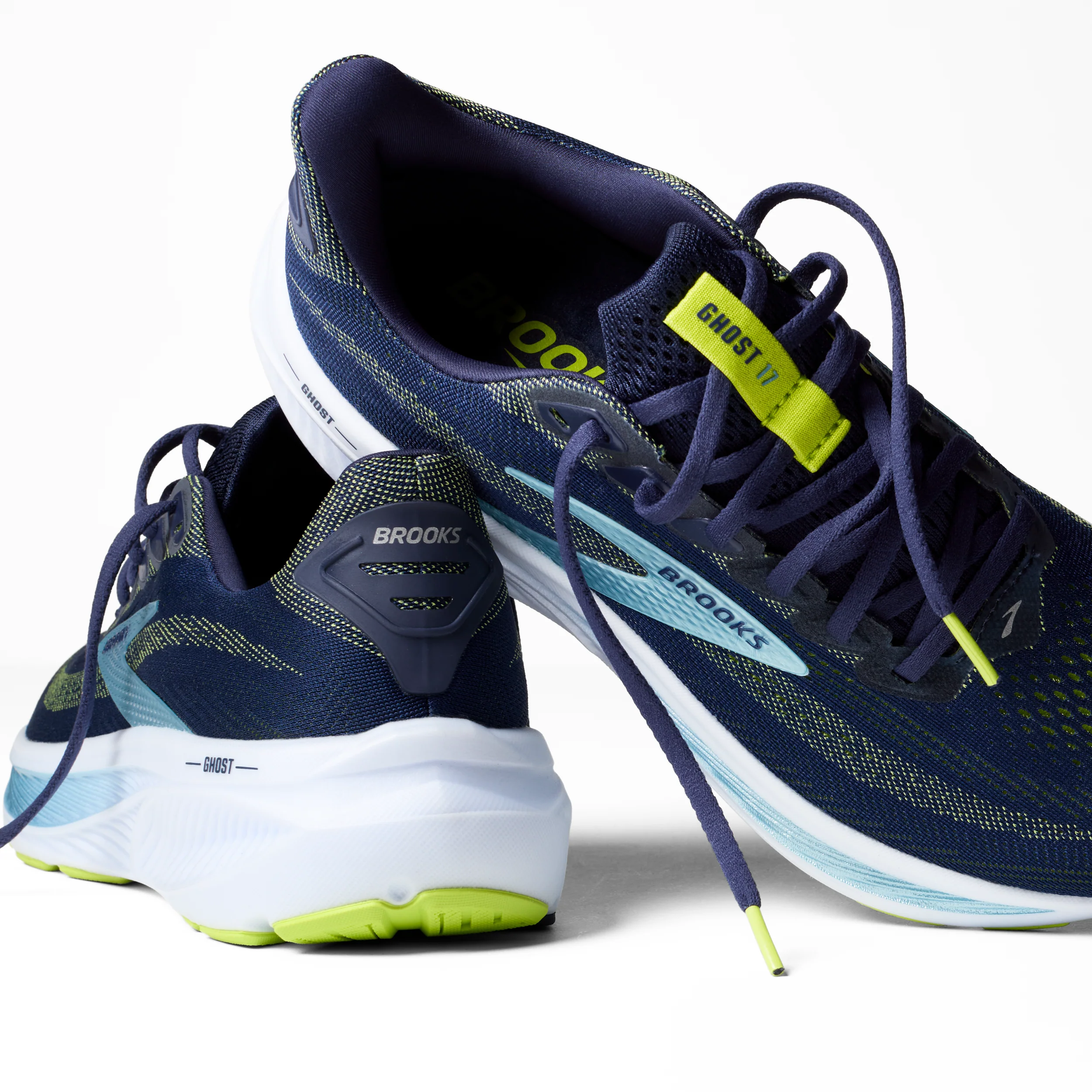 Brooks Ghost 17 | Peacoat / Lime / Blue | Mens - Ekiden Sports