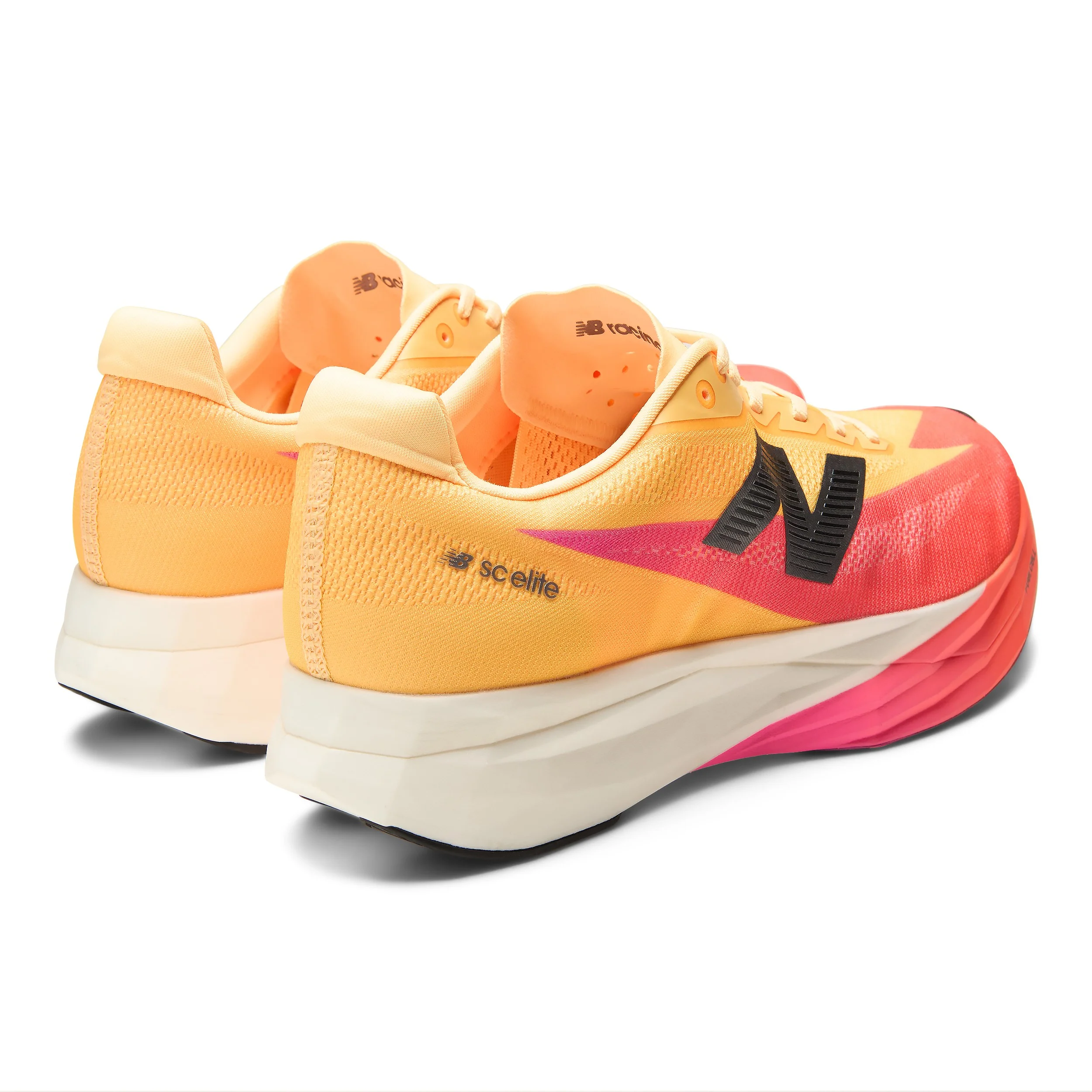 New Balance FuelCell SuperComp Elite v5 Wide | Tangerine Heat / White Peach / Pink Heat | Mens - Ekiden Sports