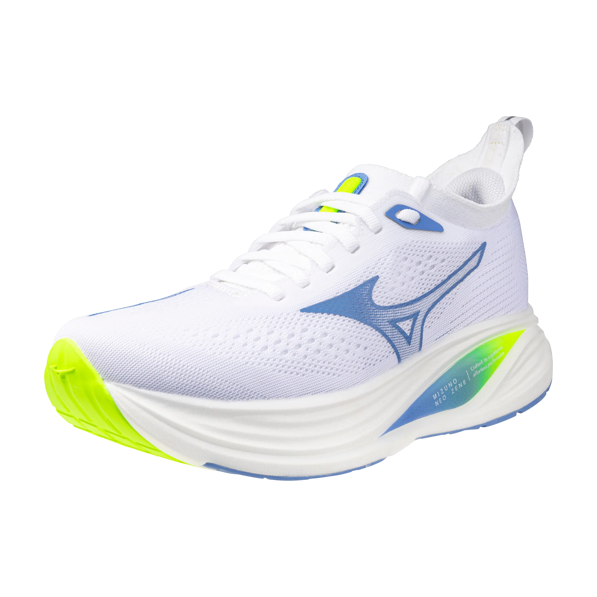 Mizuno Neo Zen 2 | White / Ultramarine / Lightning Yellow | Womens - Ekiden Sports