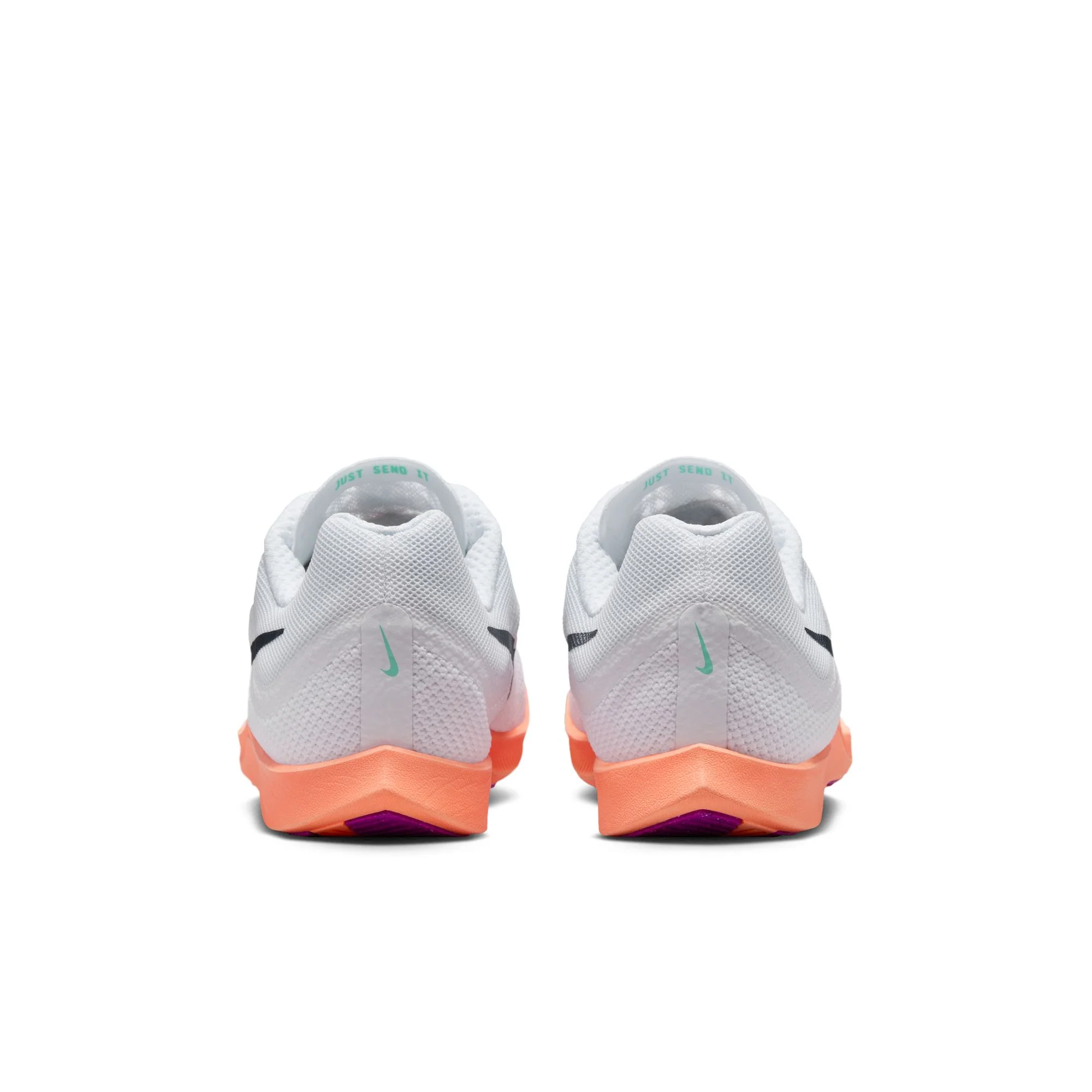 Nike Zoom Rival Distance Spikes | White / Obsidian / Bright Crimson / Hyper Turquoise | Unisex - Ekiden Sports
