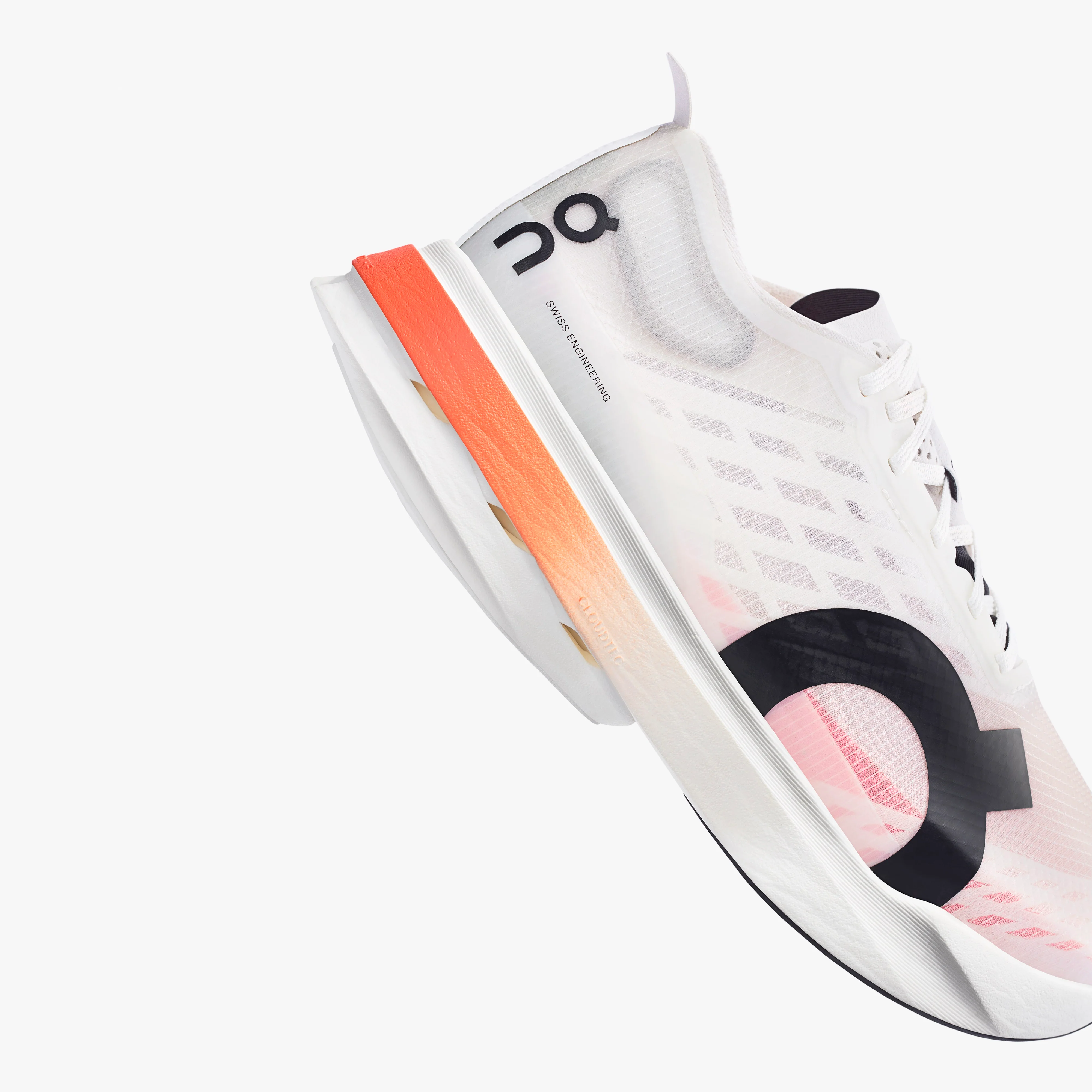 On Cloudboom Strike | White / Black | Mens - Ekiden Sports