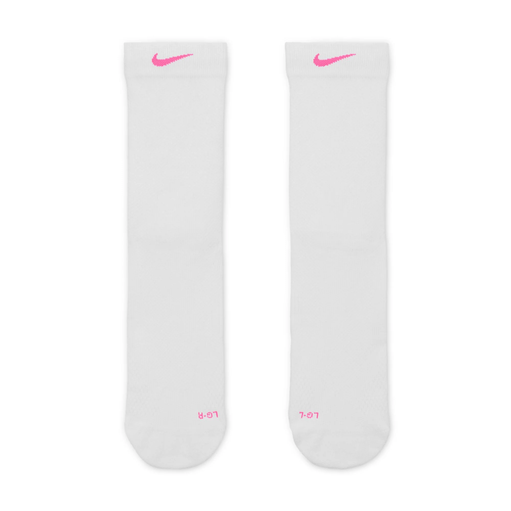 Nike Running Lightweight Sock | Crew Length | White / Hyper Pink - Ekiden Sports