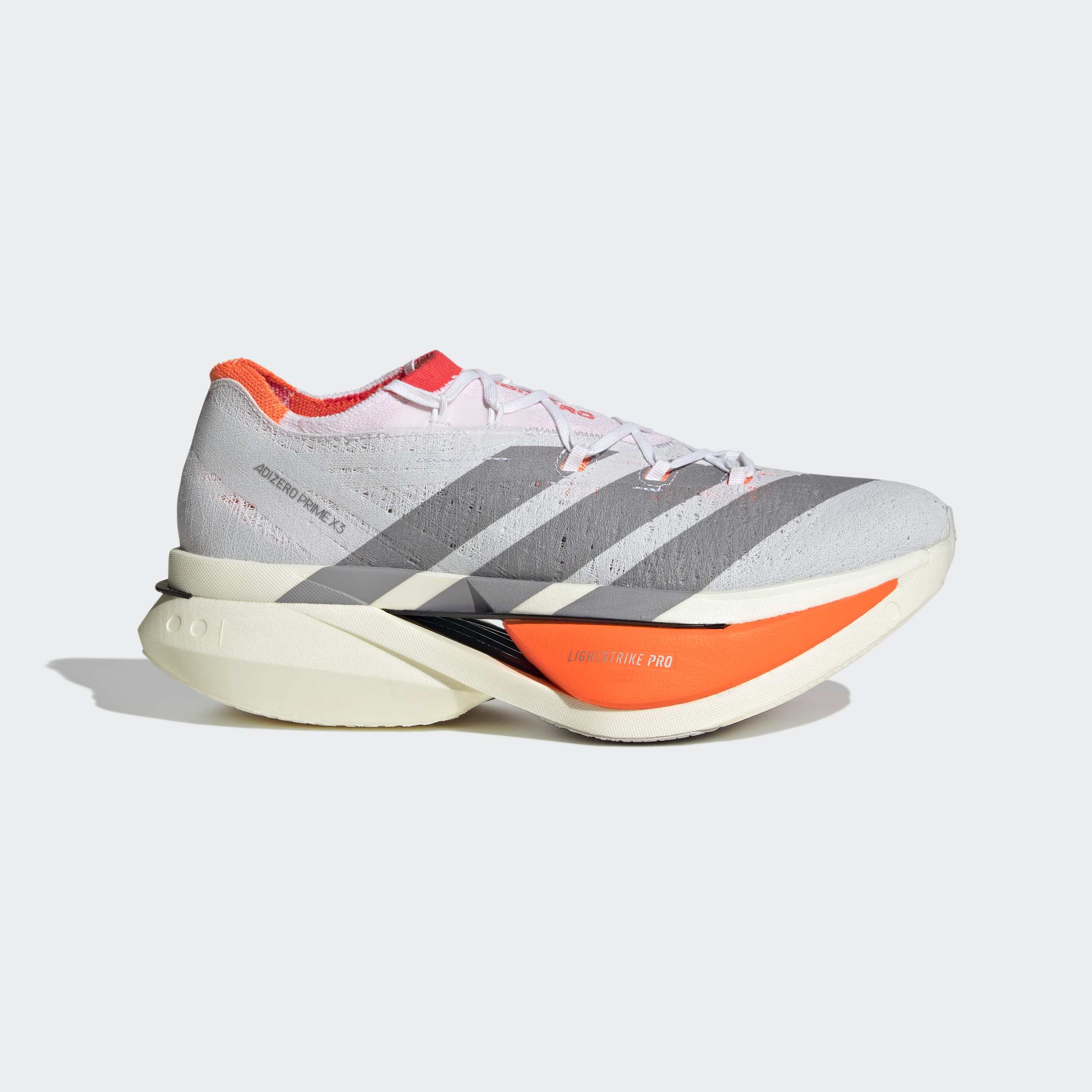 adidas Adizero Prime X3 Strung | Cloud White / Cloud White / Lucid Red | Unisex - Ekiden Sports