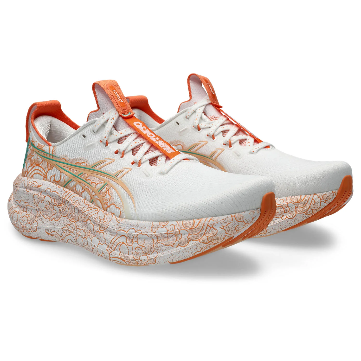Asics Gel-Nimbus 28 Tokyo | White / Apricot Crush | Unisex - Ekiden Sports