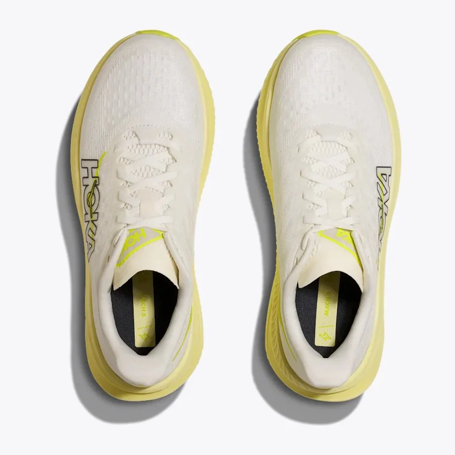 Hoka Mach 6 | White / Neon Hoka Citrus | Womens - Ekiden Sports
