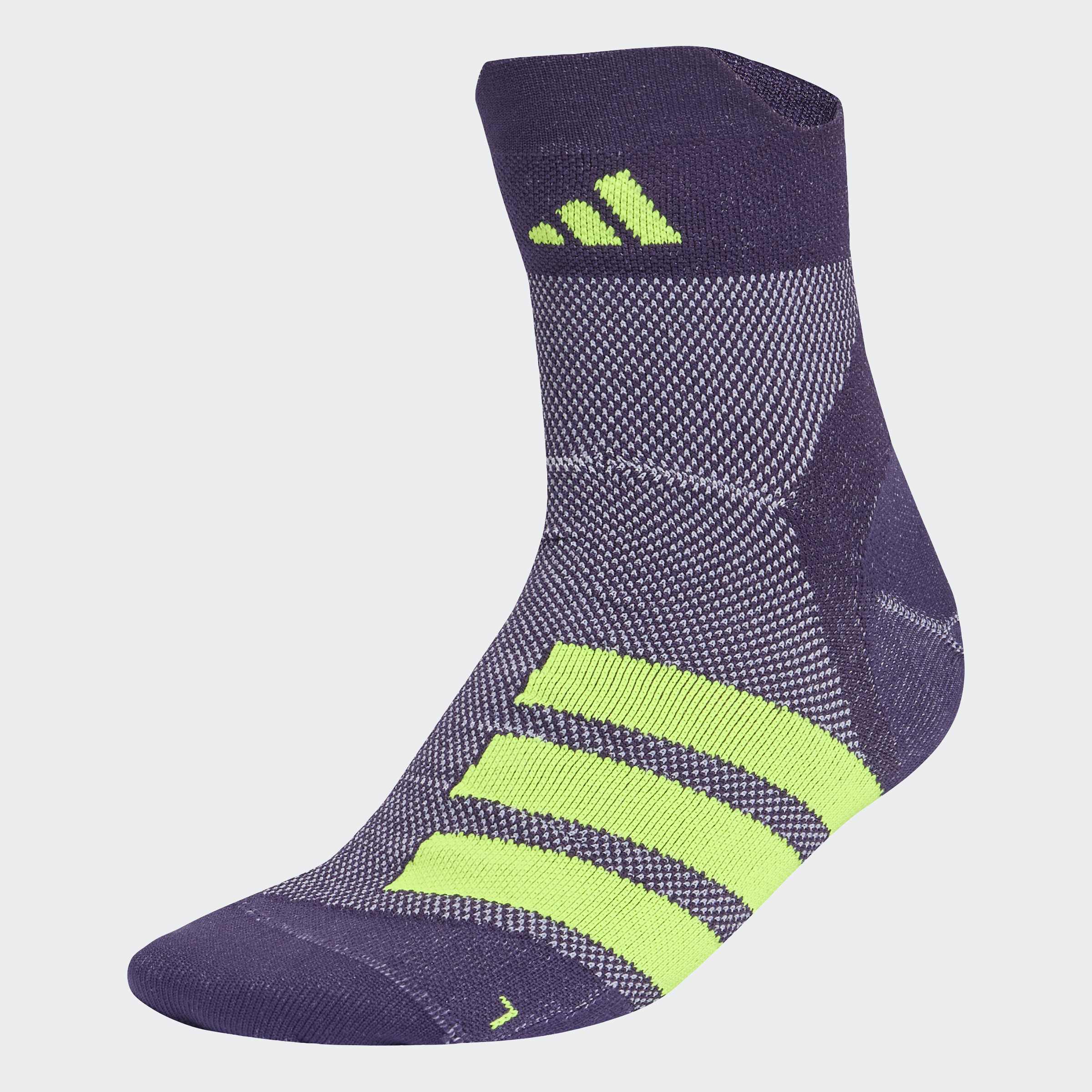 adidas Running x adizero Sock | Aurora Plum / White / Solar Yellow - Ekiden Sports