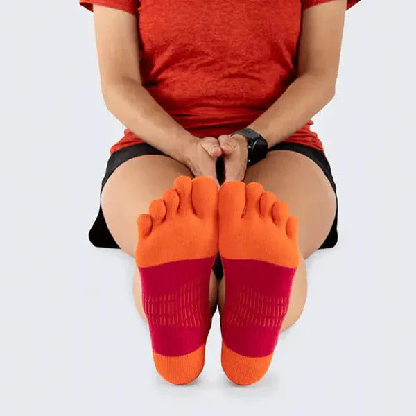 Injinji Run Sock | Lightweight | No Show | Chili | Womens - Ekiden Sports