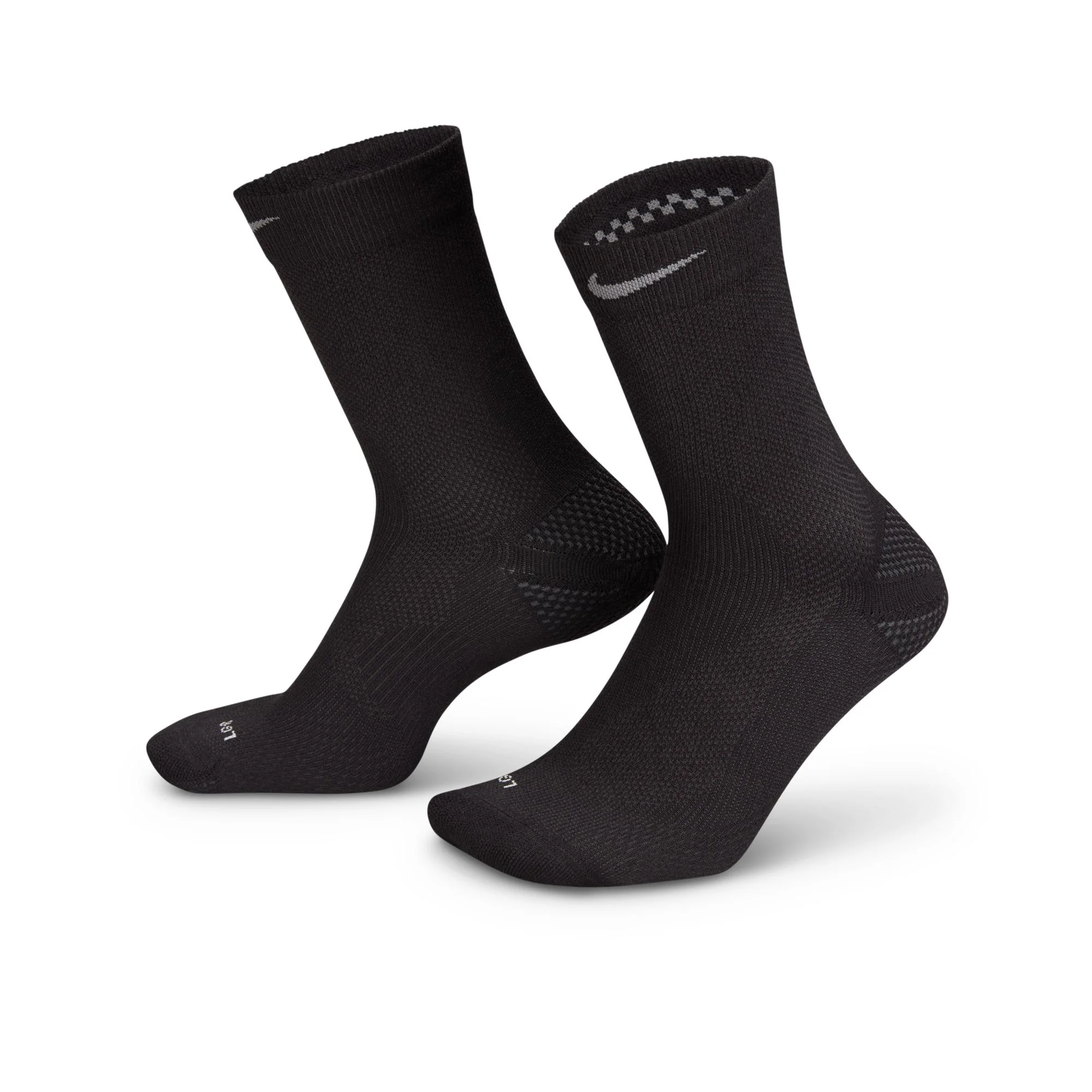 Nike Running Lightweight Sock | Crew Length | Black / Dark Smoke Grey - Ekiden Sports