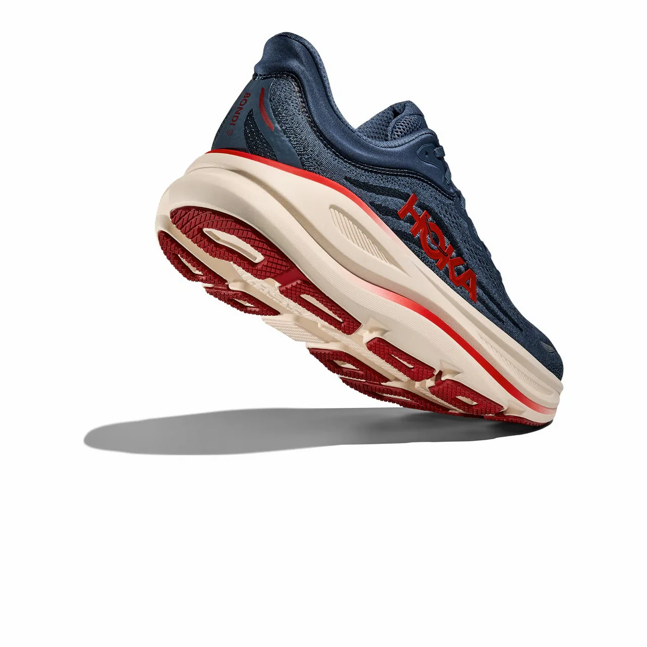 Hoka Bondi 9 | Thunder Cloud / Vermillion | Mens - Ekiden Sports