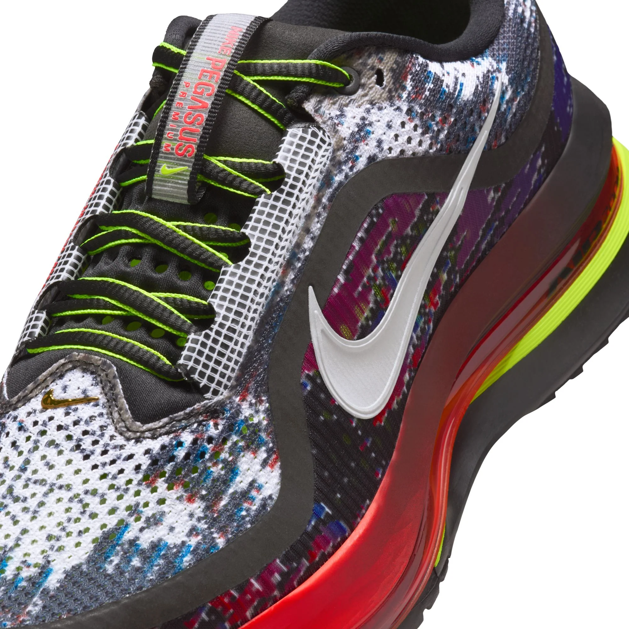 Nike Pegasus Premium | Multi-Colour / Volt / Metallic Gold / Metallic Silver | Mens - Ekiden Sports