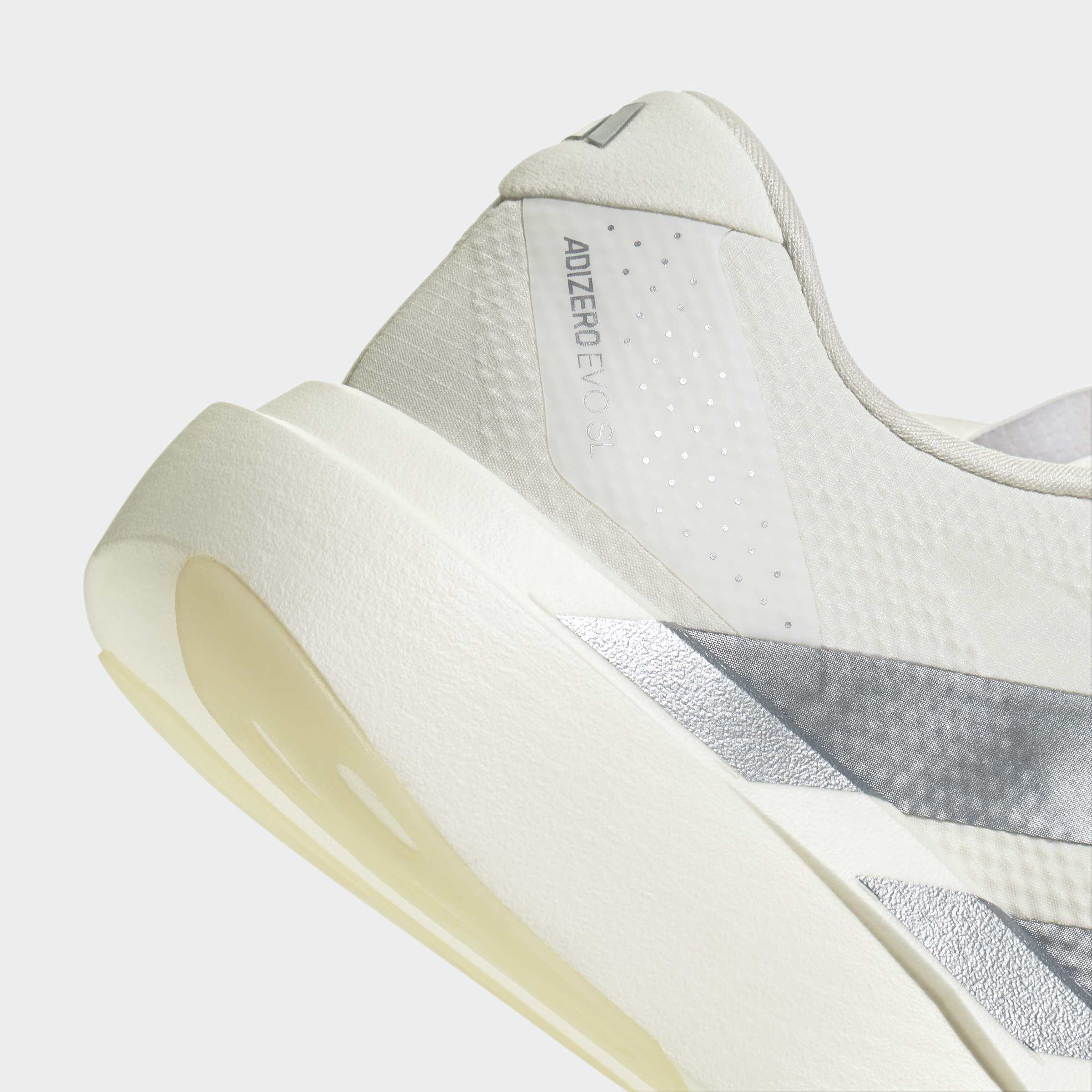 adidas Adizero Evo SL Woven | Core White / Halo Silver | Womens - Ekiden Sports