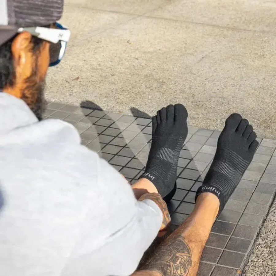 Injinji Run Sock | Lightweight | No Show | Black - Ekiden Sports